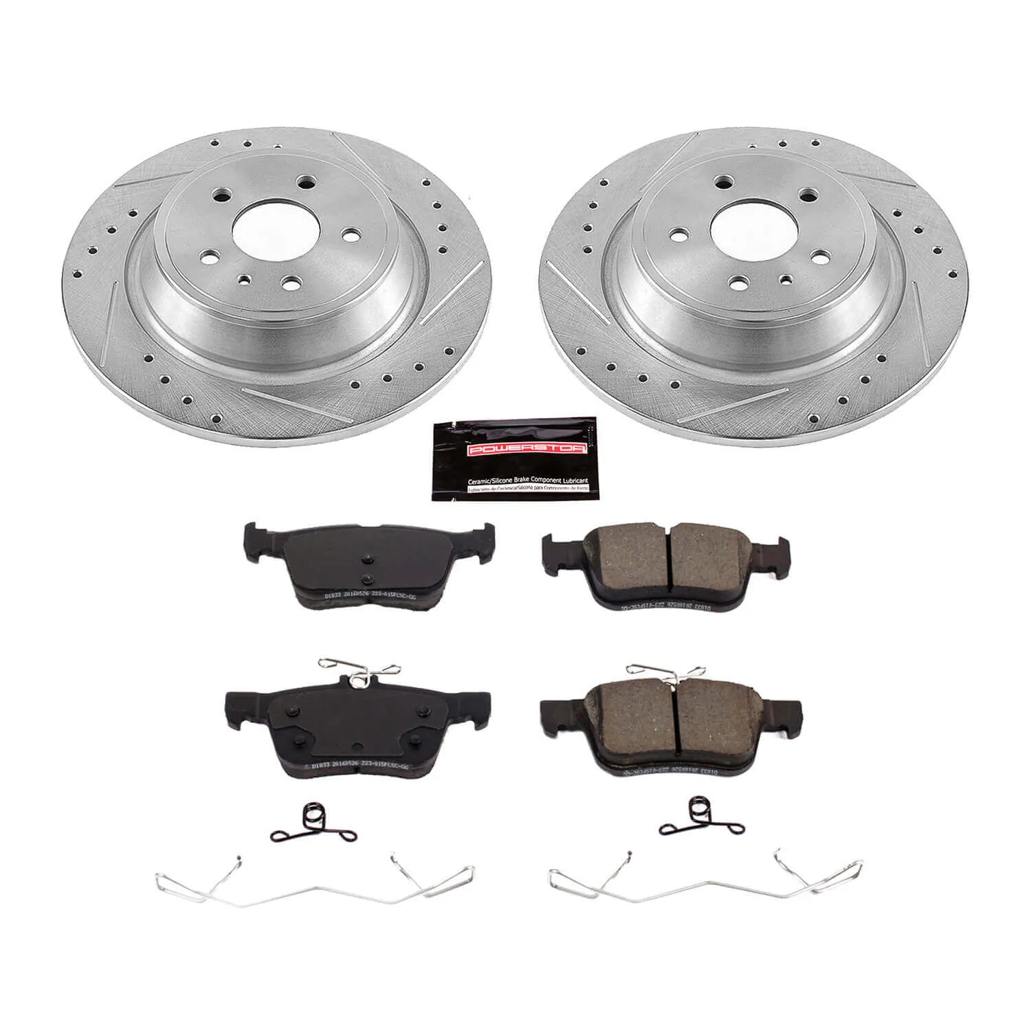 Power Stop K7723 - Z23 Evolution Sport Performance 1-Click Drilled And Slotted Rear Brake Kit
