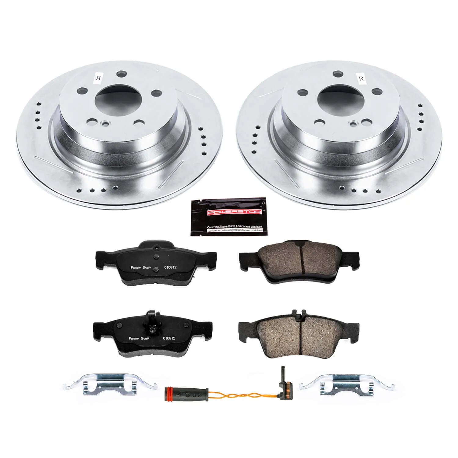 Power Stop K7745 - Z23 Evolution Sport Performance 1-Click Drilled And Slotted Rear Brake Kit