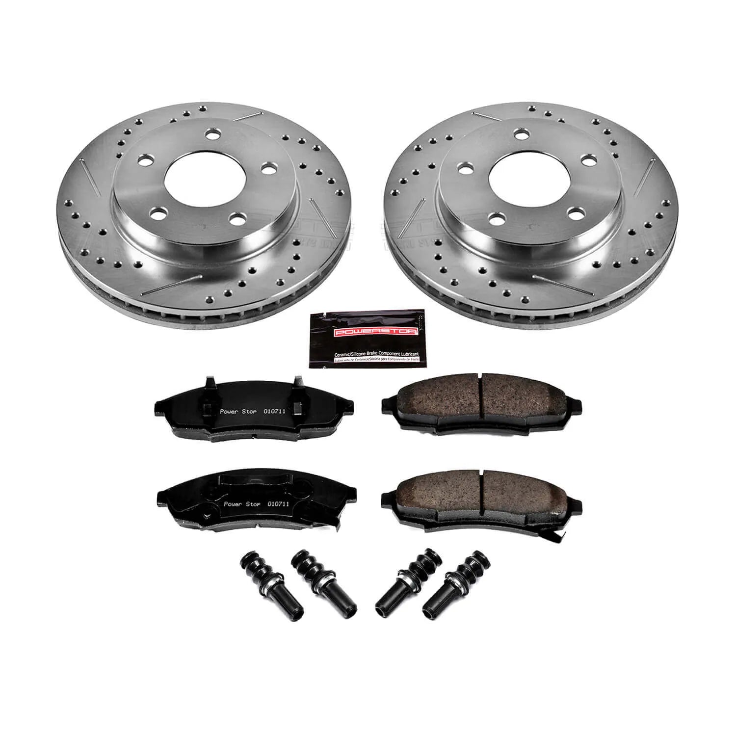 Power Stop K7794 - Z23 Evolution Sport Performance 1-Click Drilled And Slotted Front Brake Kit