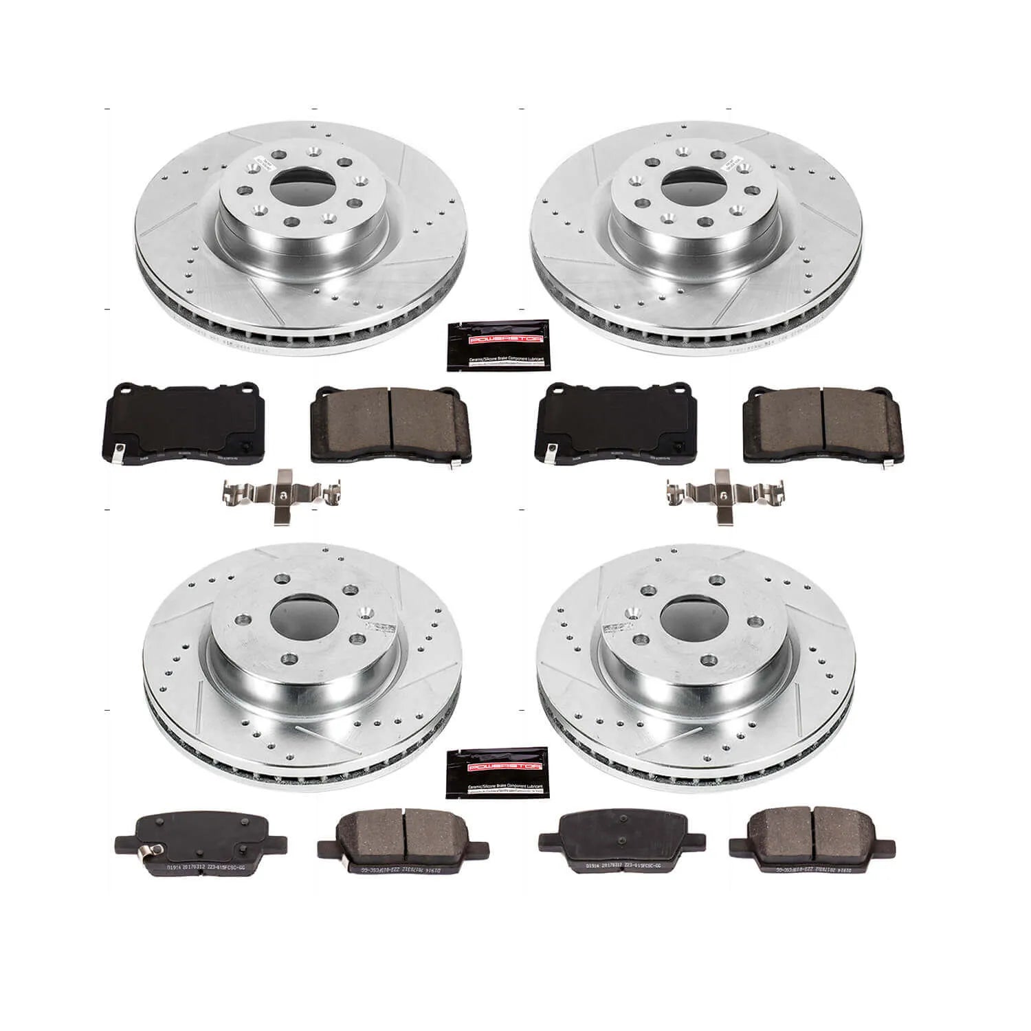 Power Stop K7816 - Z23 Evolution Sport Performance 1-Click Drilled And Slotted Front And Rear Brake Kit