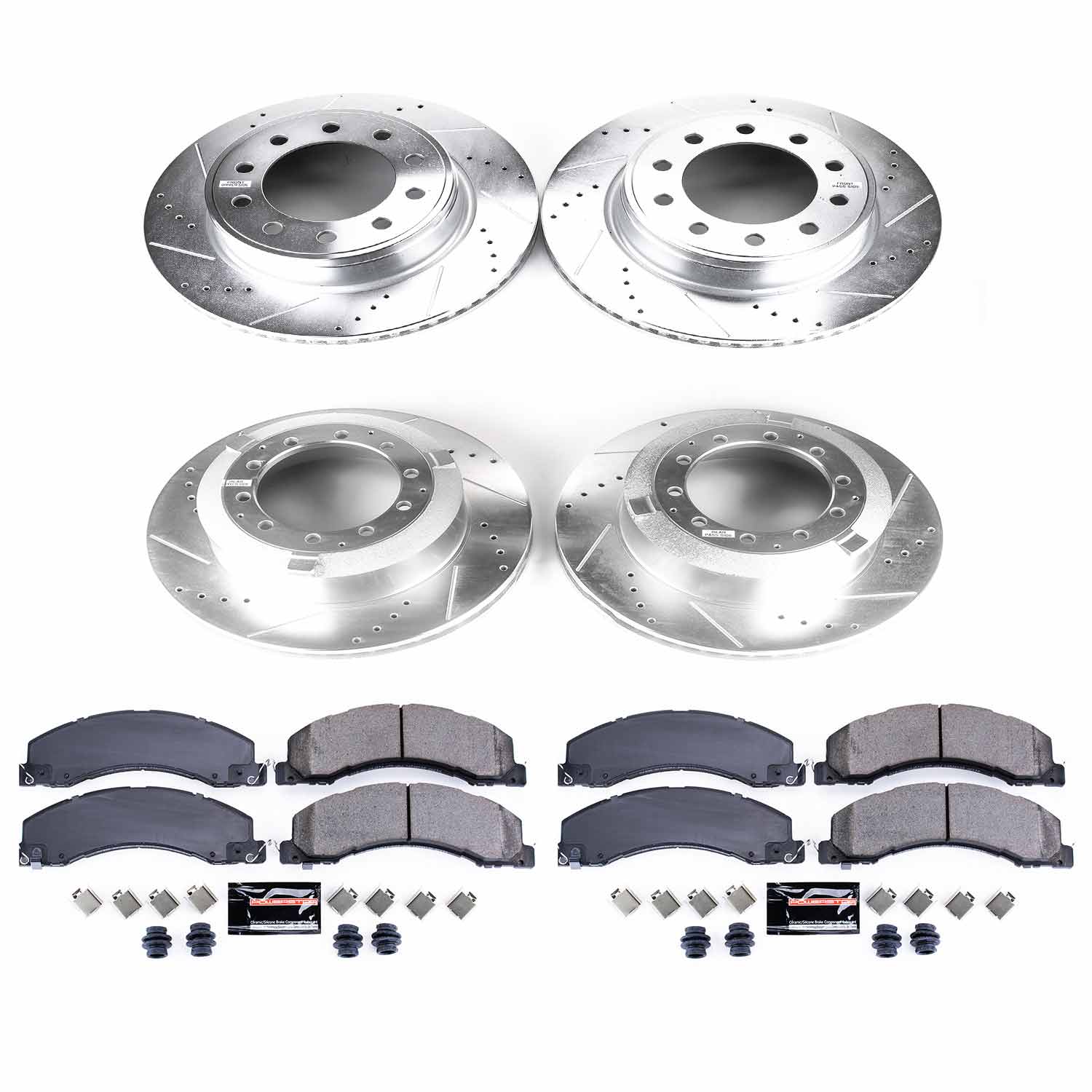 Power Stop K7818 - Z23 Evolution Sport Performance 1-Click Front And Rear Pad And Rotor Kit