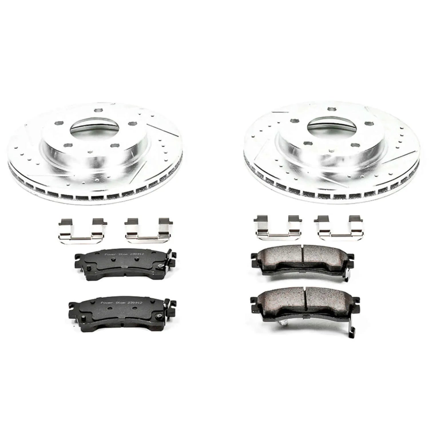 Power Stop K782 - Z23 Evolution Sport Performance 1-Click Brake Kit With Hardware (Front)