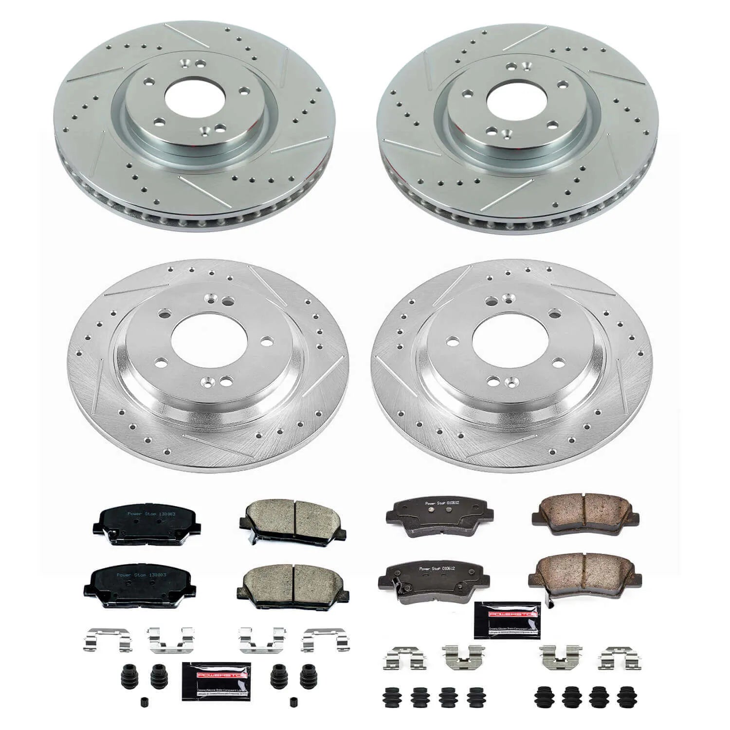 Power Stop K7824 - Z23 Evolution Sport Front And Rear Brake Kit