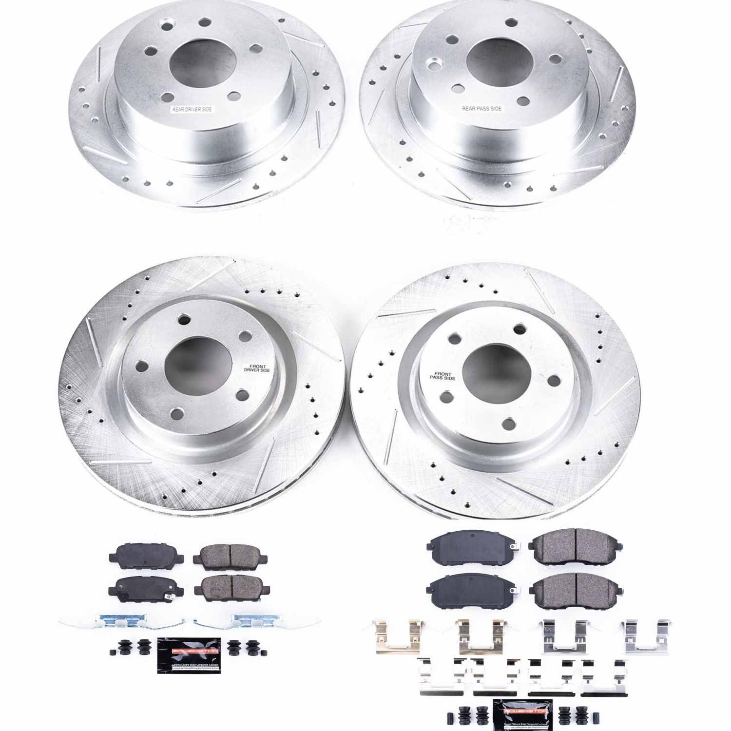 Power Stop K7865 - Z23 Evolution Sport Front And Rear Brake Kit