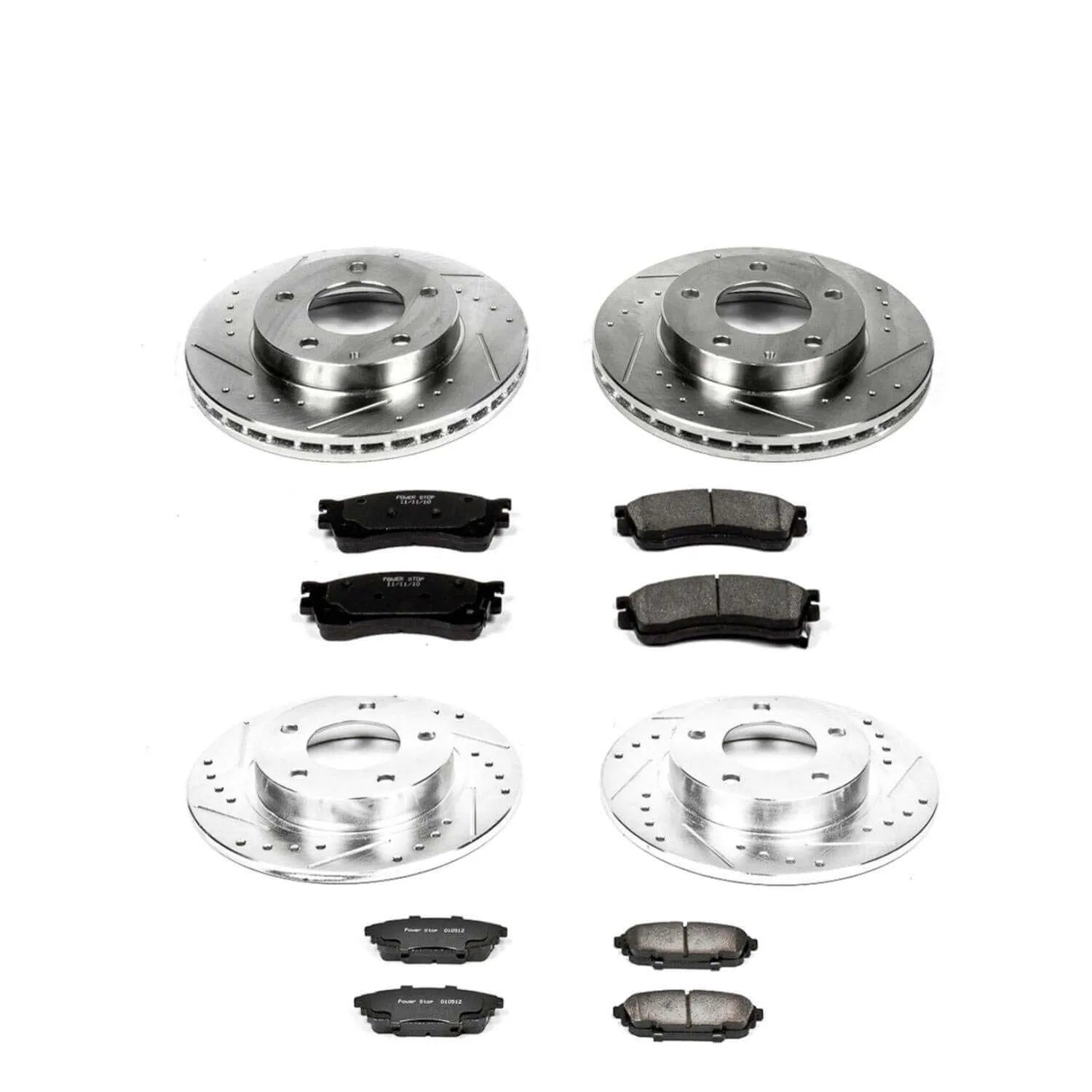 Power Stop K789 - Z23 Evolution Sport Performance 1-Click Brake Kit With Hardware (Front And Rear)