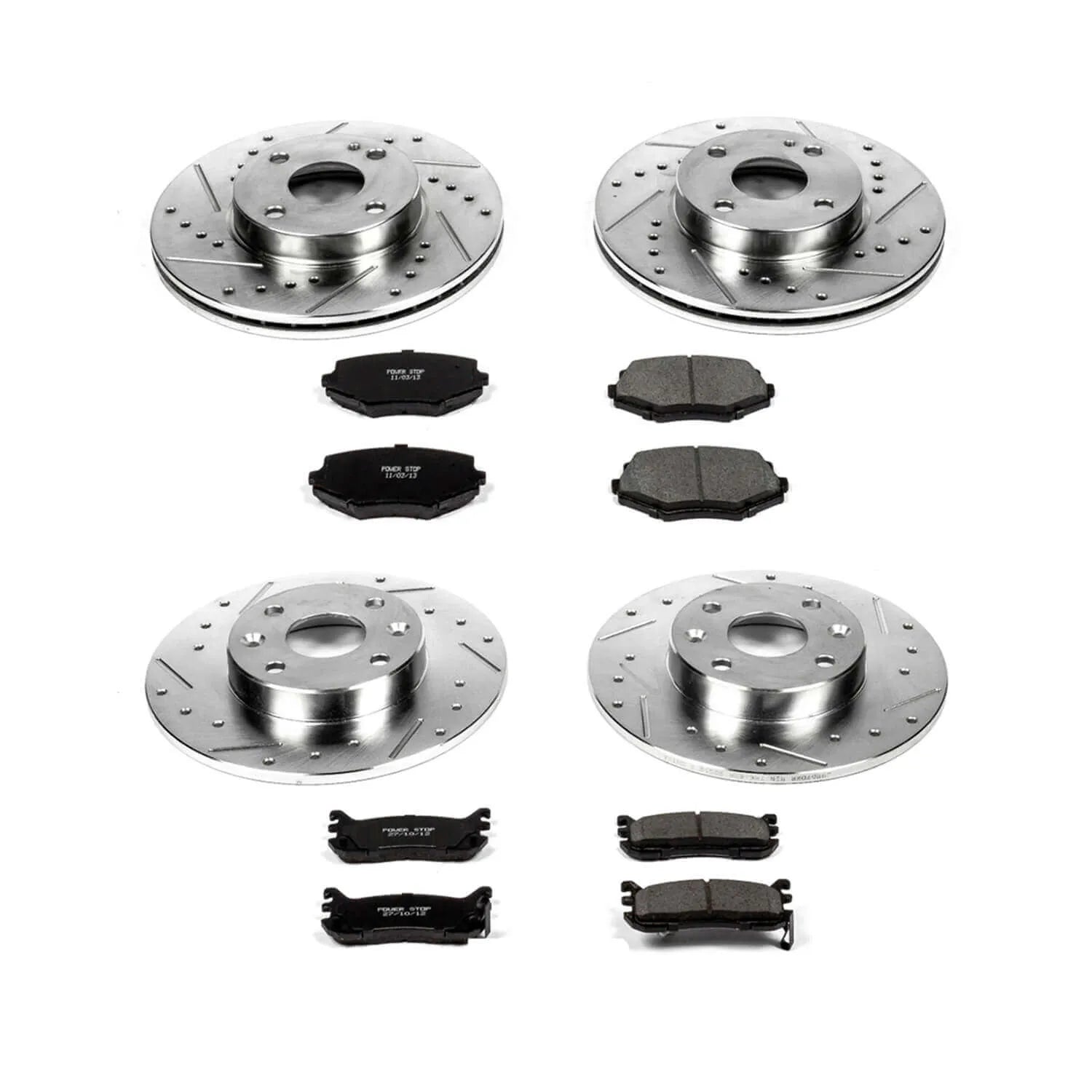 Power Stop K794 - Z23 Evolution Sport Performance 1-Click Brake Kit With Hardware (Front And Rear)