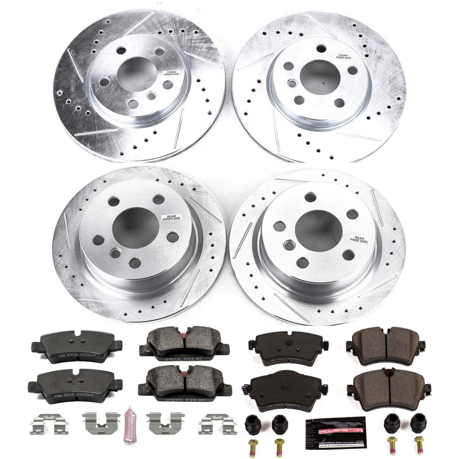 Power Stop K7981 - Z23 Evolution Sport Front And Rear Brake Kit