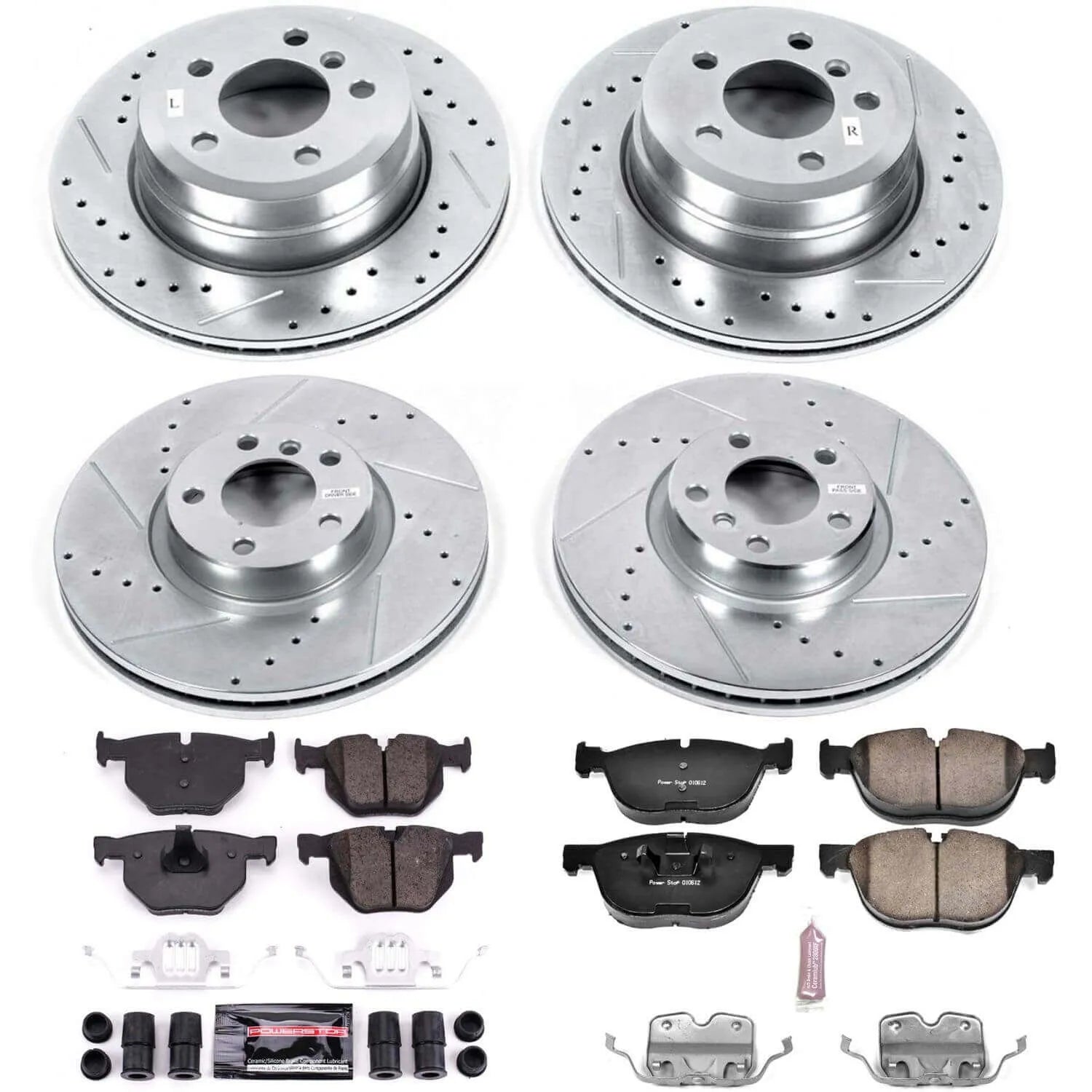 Power Stop K7996 - Z23 Evolution Sport Front And Rear Brake Kit