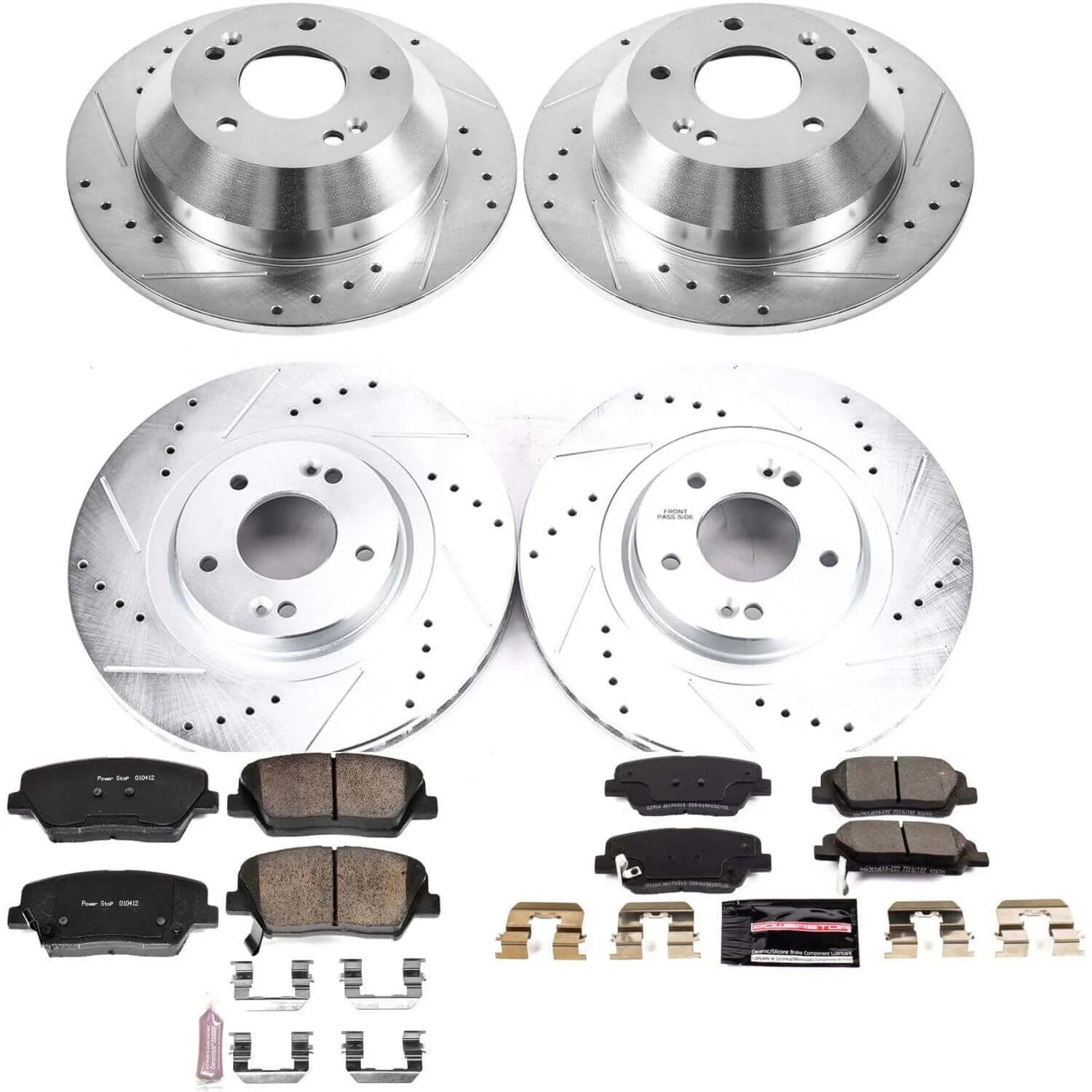 Power Stop K8009 - Z23 Evolution Sport Performance 1-Click Front And Rear Pad And Rotor Kit