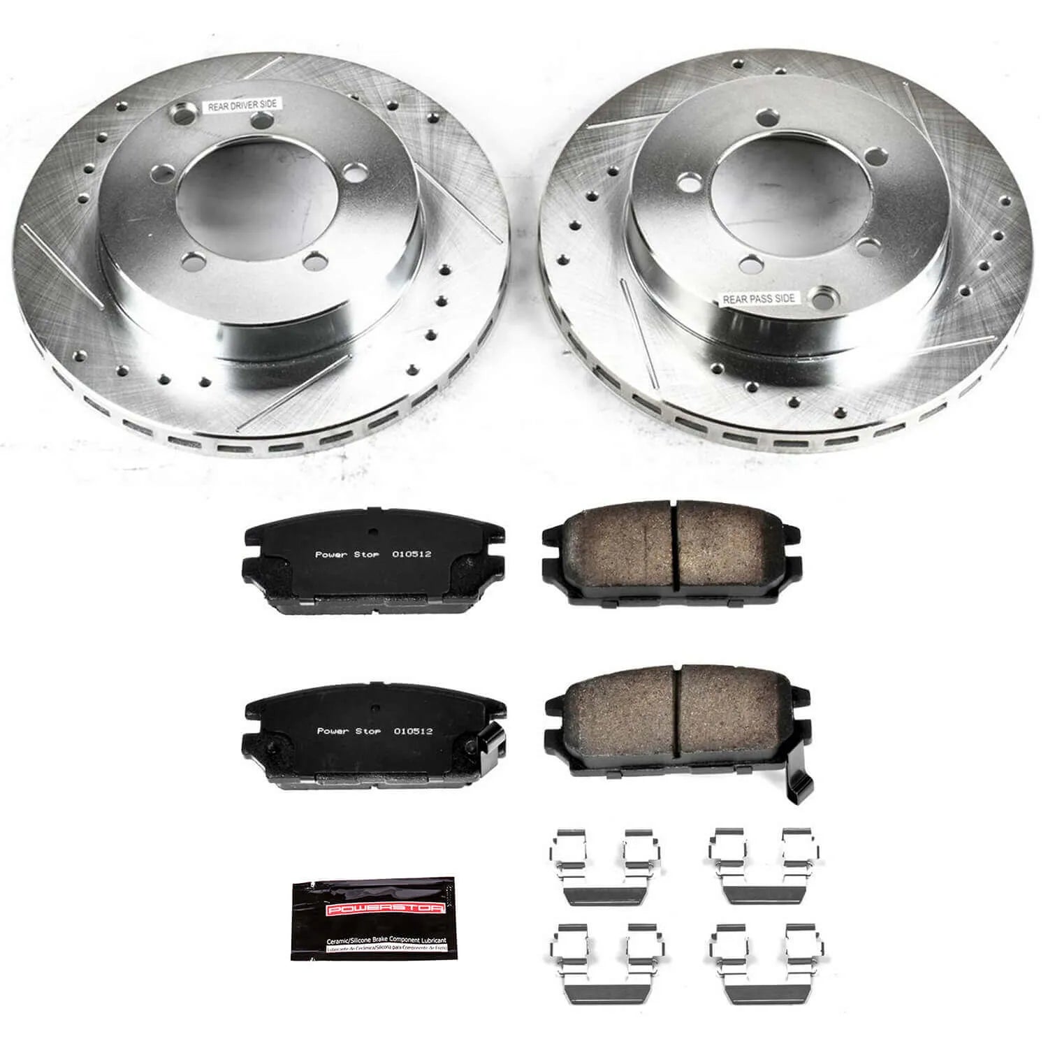 Power Stop K808 - Z23 Evolution Sport Performance 1-Click Brake Kit With Hardware (Rear)