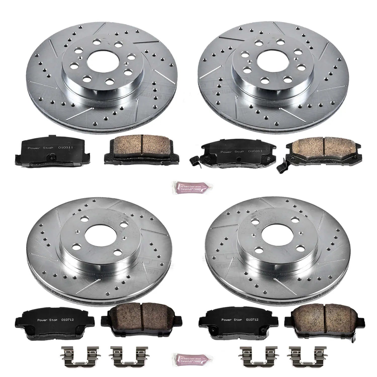 Power Stop K822 - Z23 Evolution Sport Performance 1-Click Brake Kit (Front And Rear)