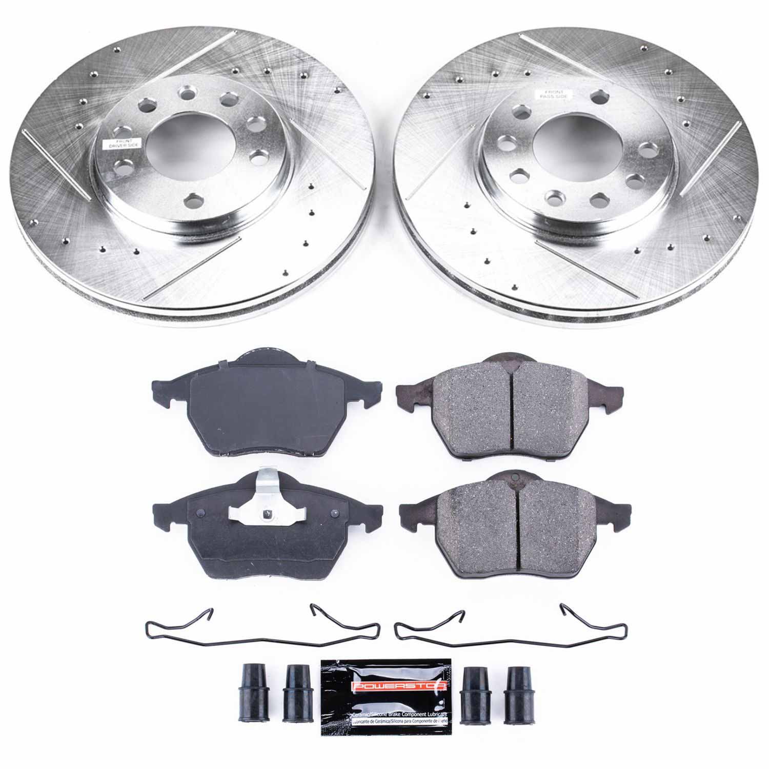 Power Stop K832 - Z23 Evolution Sport Performance 1-Click Brake Kit With Hardware (Front)