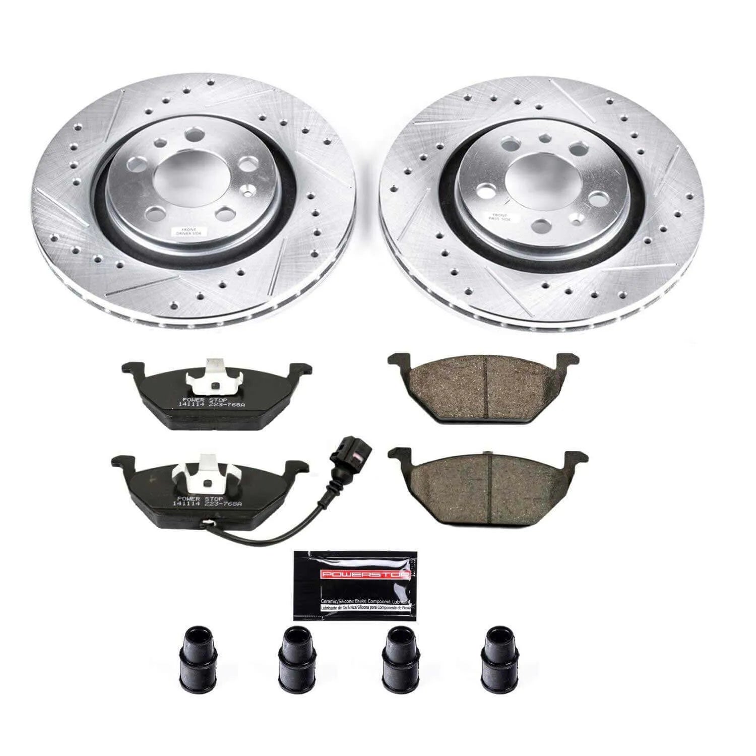 Power Stop K839 - Z23 Evolution Sport Performance 1-Click Brake Kit With Hardware (Front)