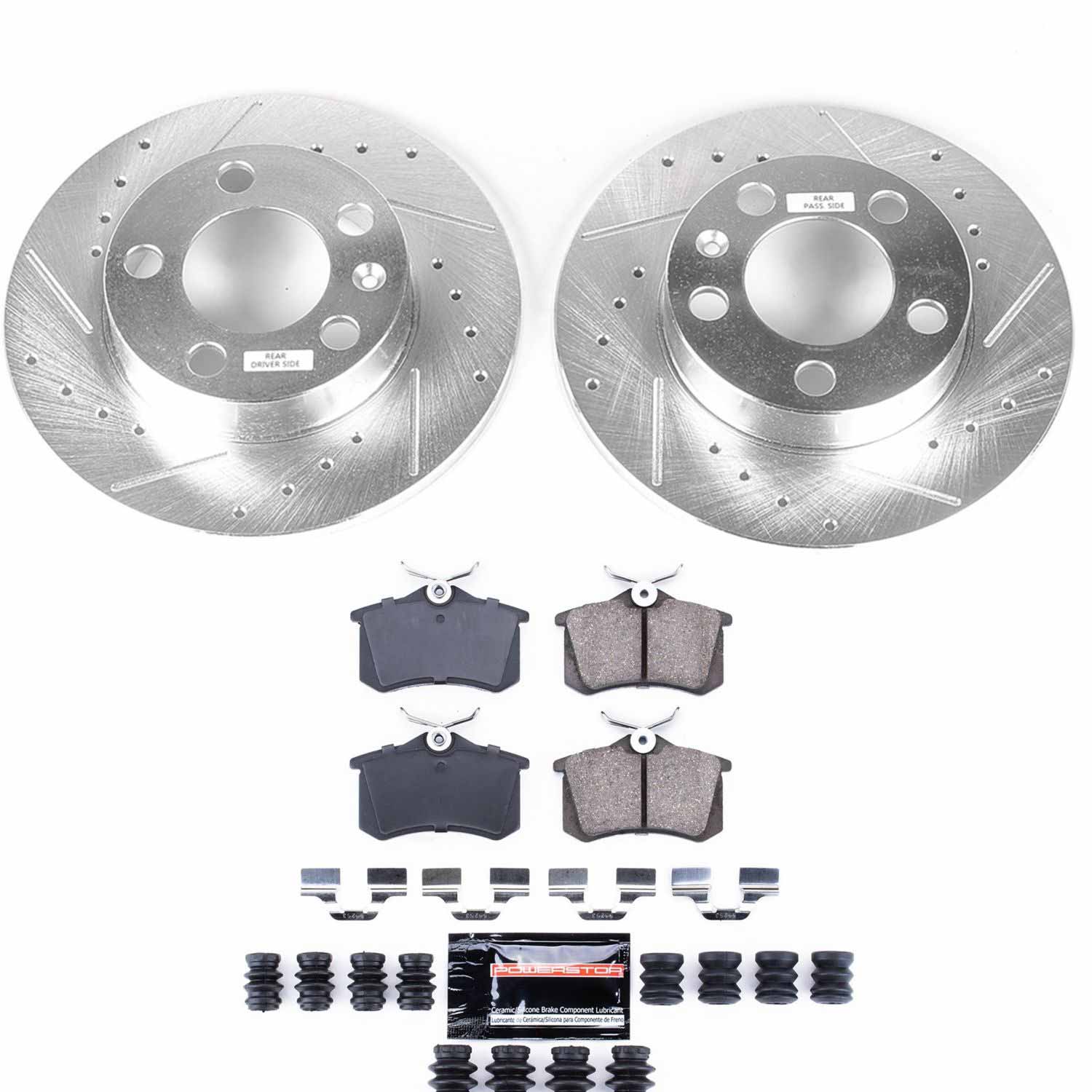 Power Stop K847 - Z23 Evolution Sport Performance 1-Click Brake Kit With Hardware (Rear)
