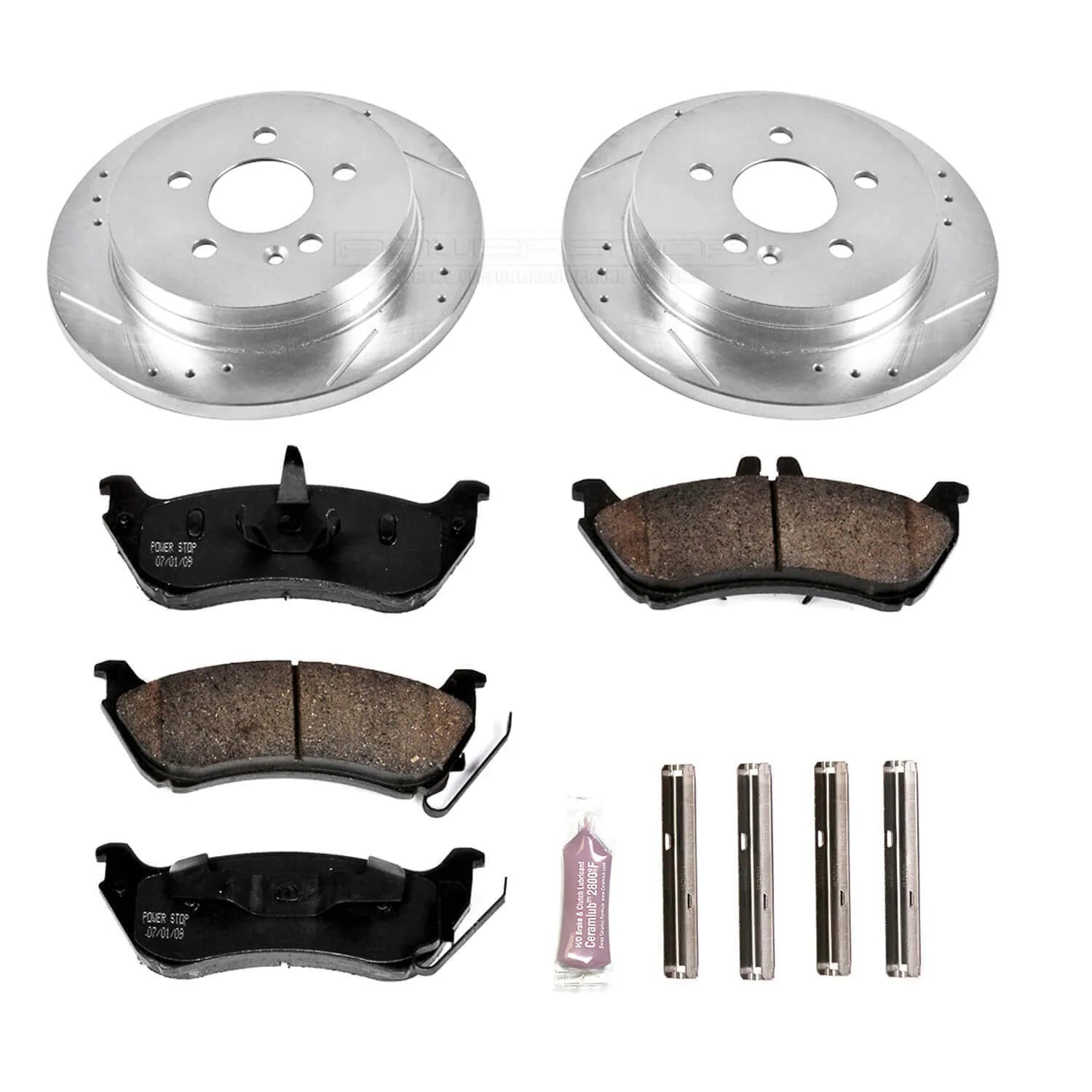 Power Stop K866 - Z23 Evolution Sport Performance 1-Click Brake Kit With Hardware (Rear)