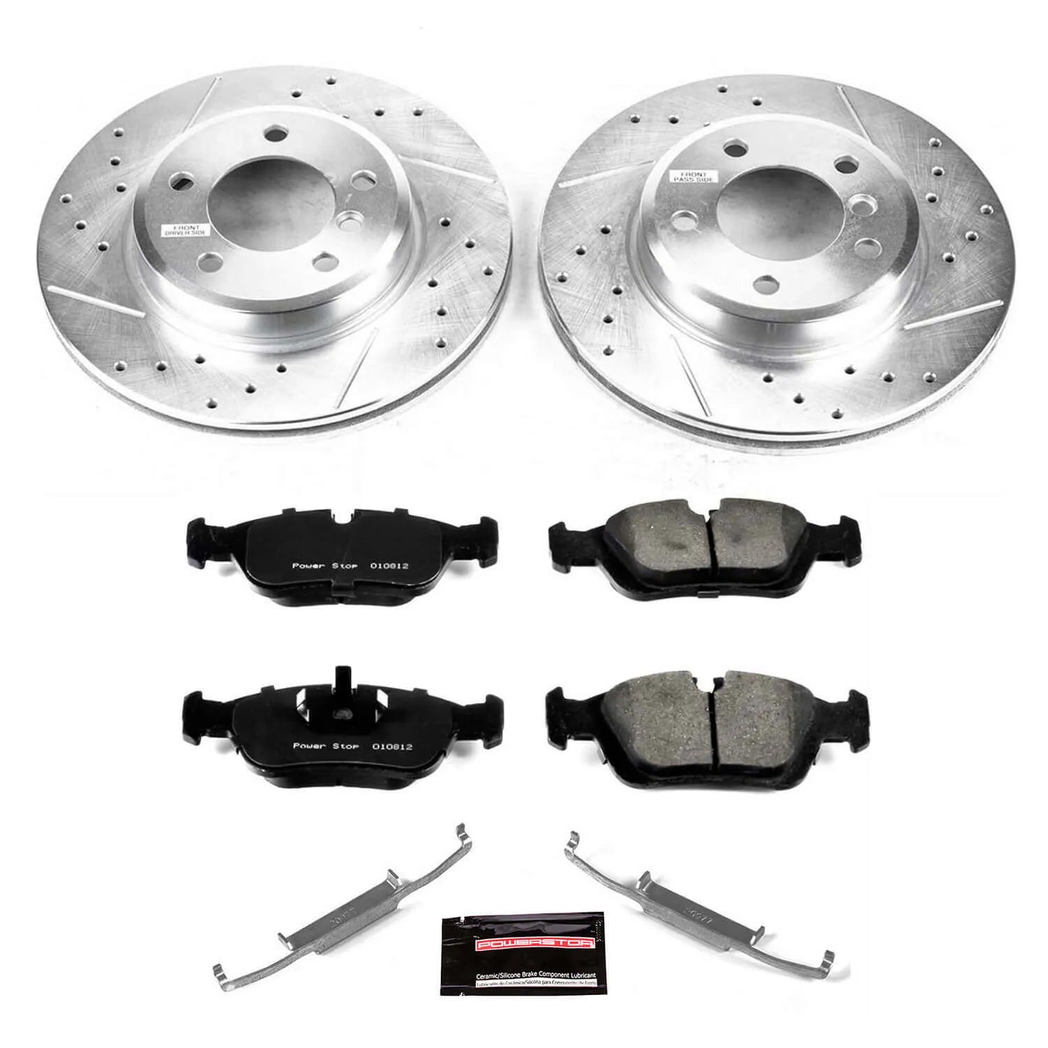 Power Stop K868 - Z23 Evolution Sport Performance 1-Click Brake Kit With Hardware (Front)