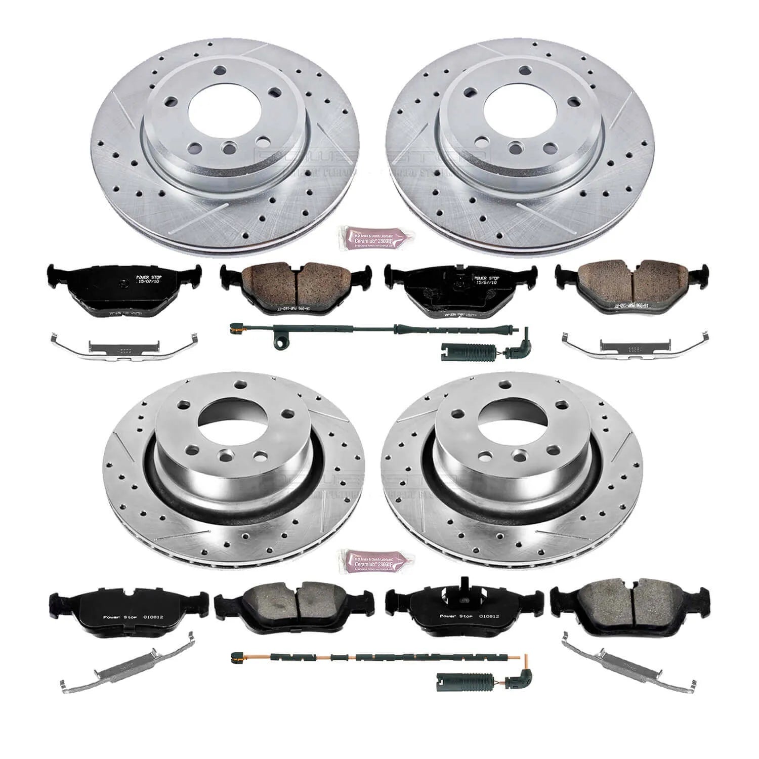 Power Stop K873 - Z23 Evolution Sport Performance 1-Click Brake Kit (Front And Rear)