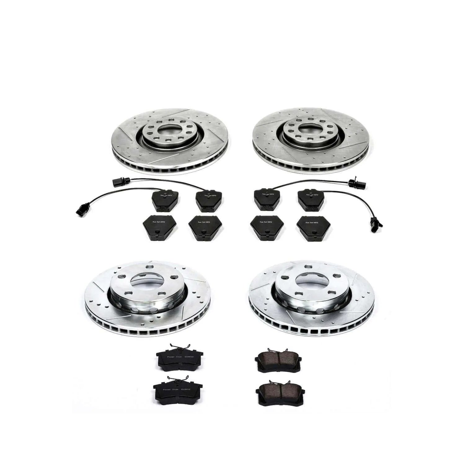 Power Stop K888 - Z23 Evolution Sport Performance 1-Click Brake Kit With Hardware (Front And Rear)