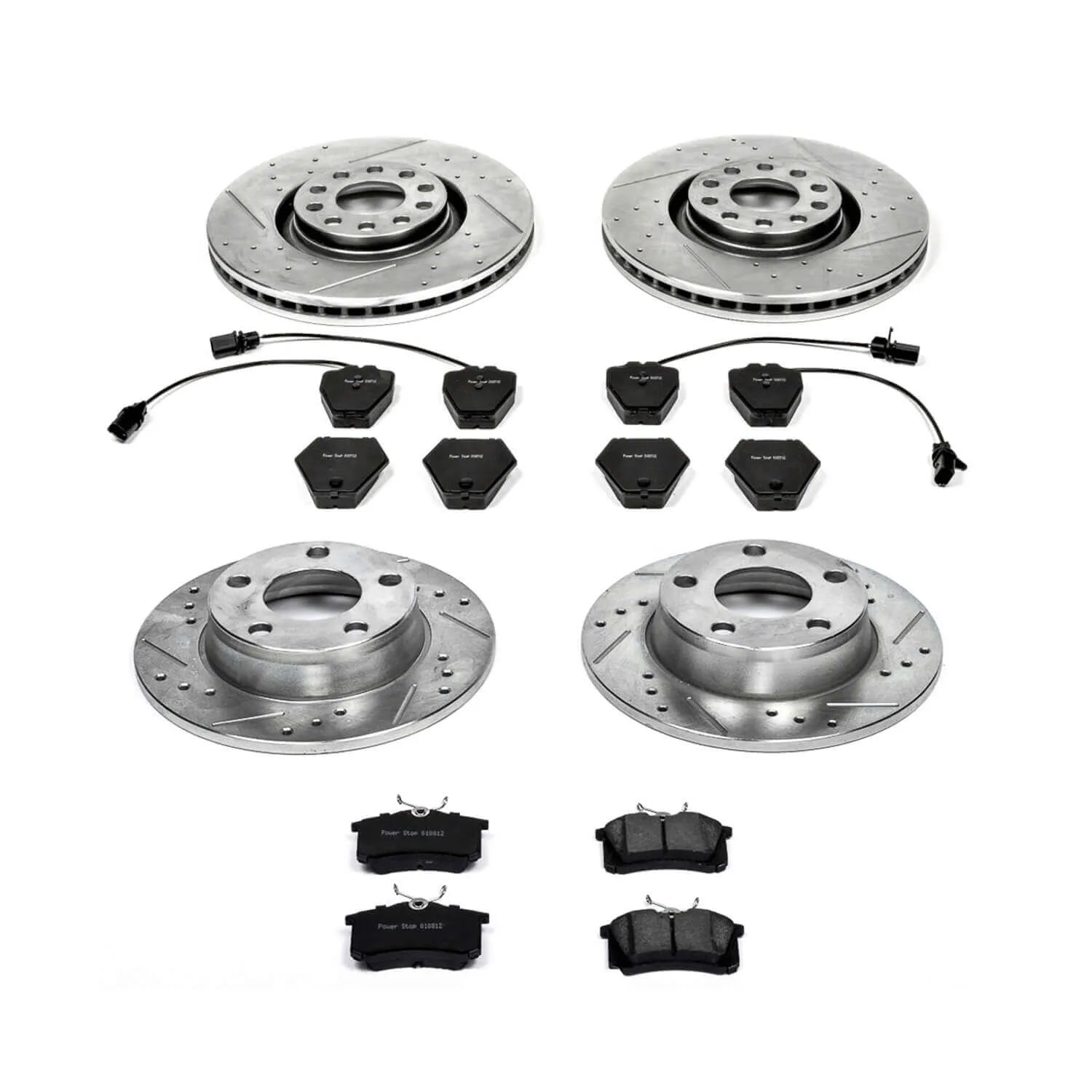 Power Stop K889 - Z23 Evolution Sport Performance 1-Click Brake Kit With Hardware (Front And Rear)