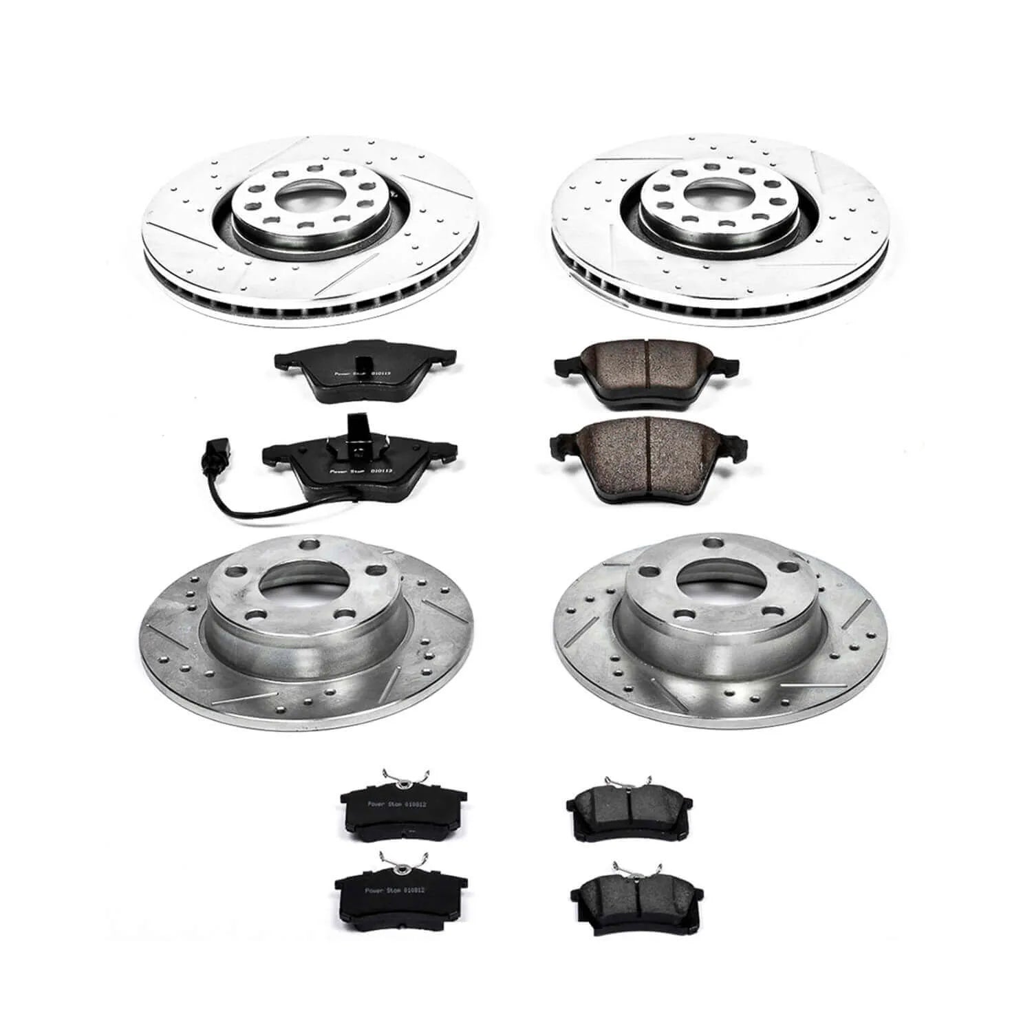 Power Stop K892 - Z23 Evolution Sport Performance 1-Click Brake Kit With Hardware (Front And Rear)