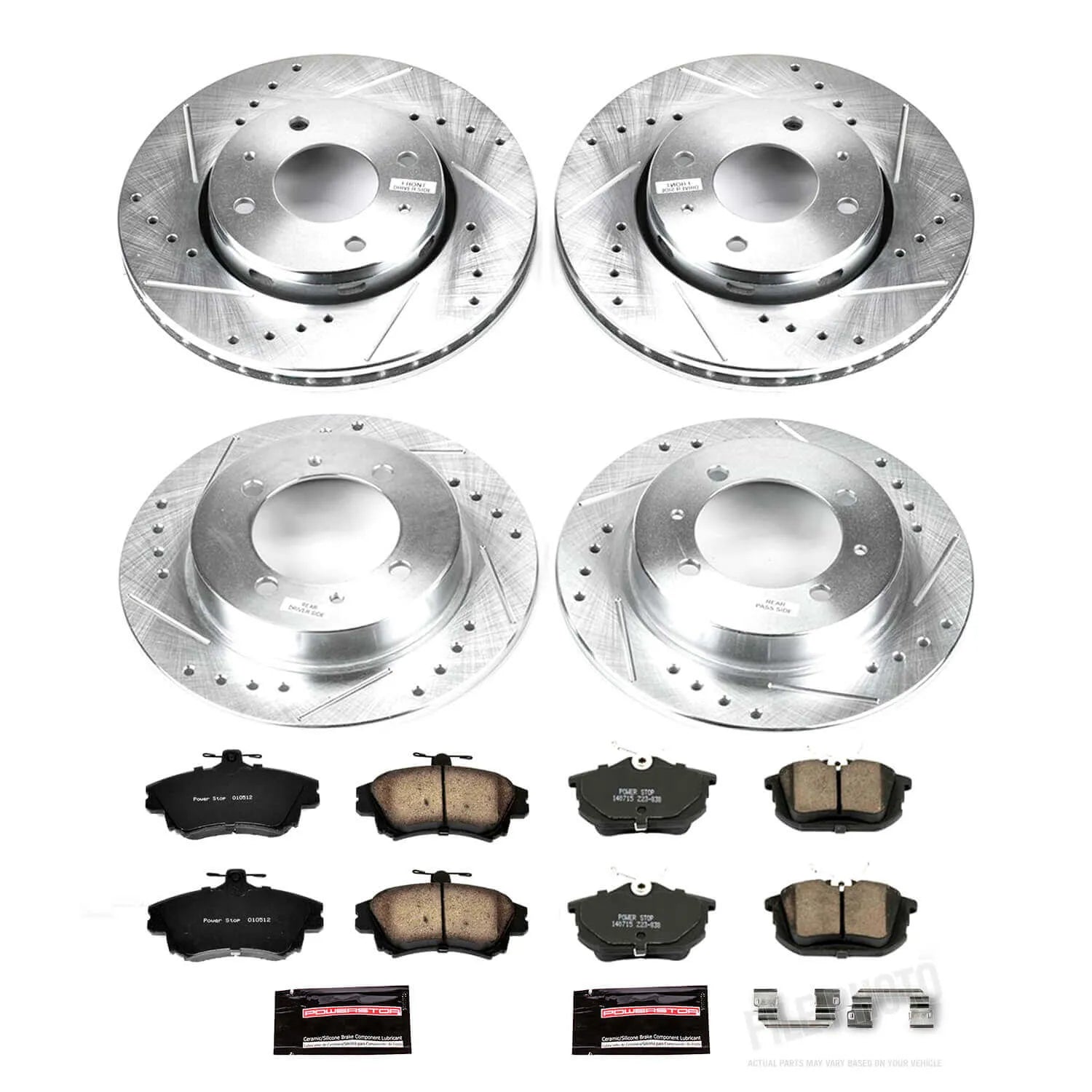Power Stop K912 - Z23 Evolution Sport Performance 1-Click Brake Kit (Front And Rear)