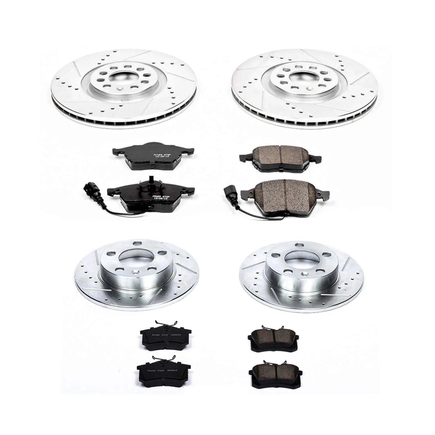 Power Stop K915 - Z23 Evolution Sport Performance 1-Click Brake Kit With Hardware (Front And Rear)