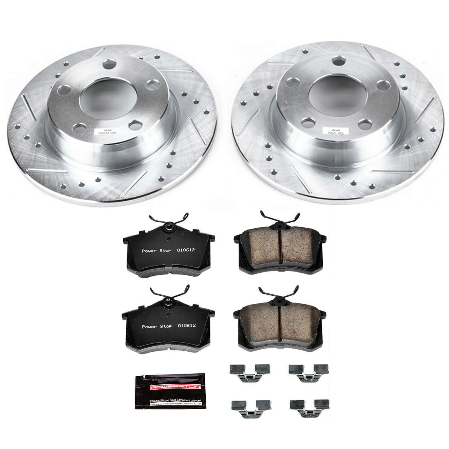 Power Stop K940 - Z23 Evolution Sport Performance 1-Click Brake Kit With Hardware (Rear)