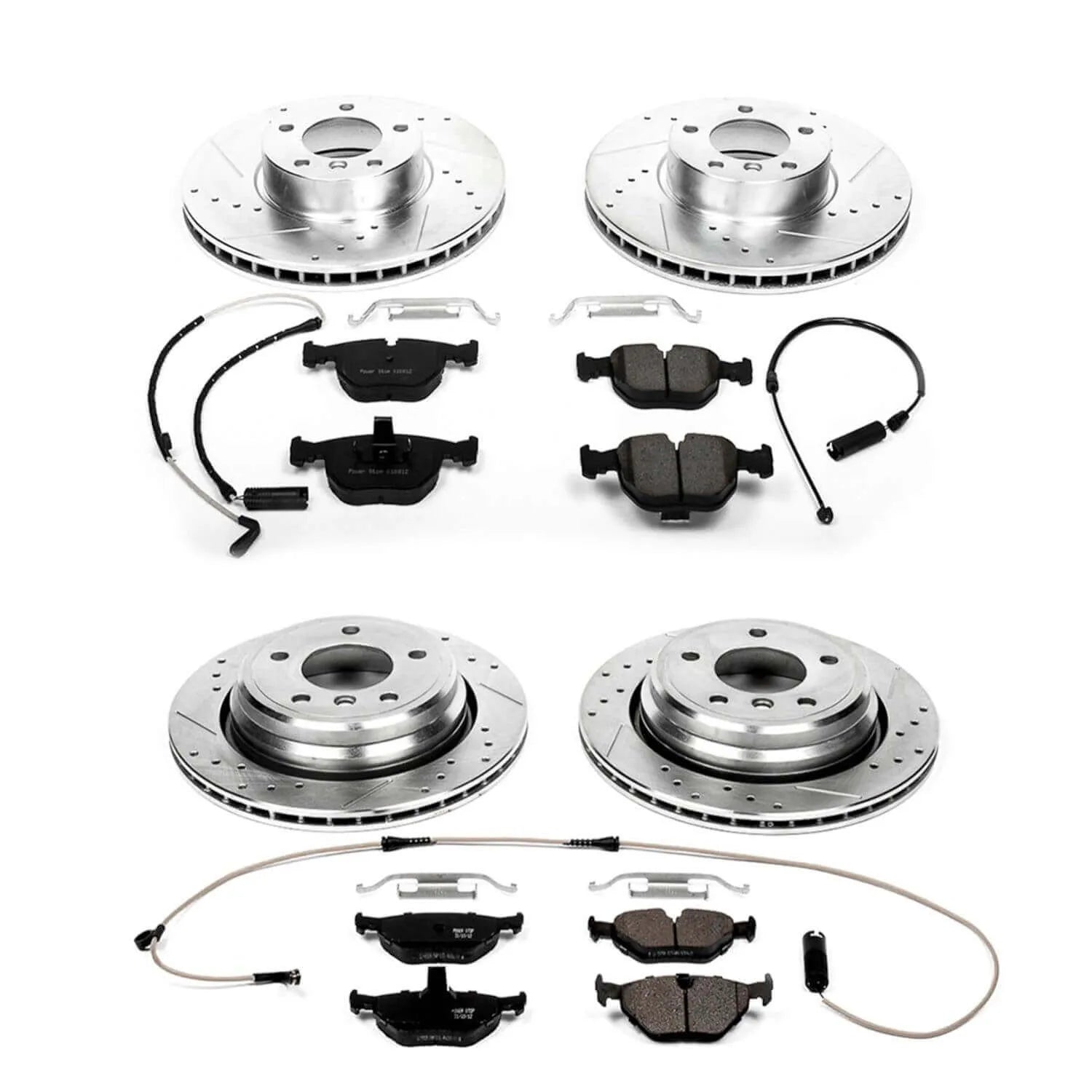 Power Stop K946 - Z23 Evolution Sport Performance 1-Click Brake Kit With Hardware (Front And Rear)