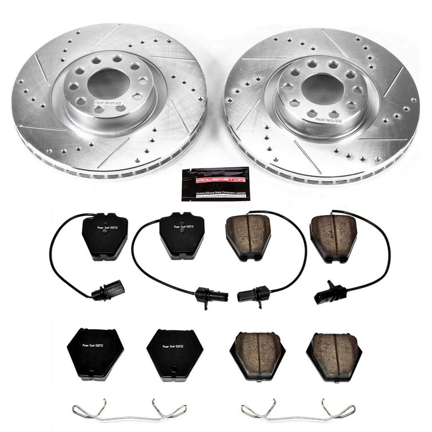 Power Stop K948 - Z23 Evolution Sport Performance 1-Click Brake Kit With Hardware (Front)