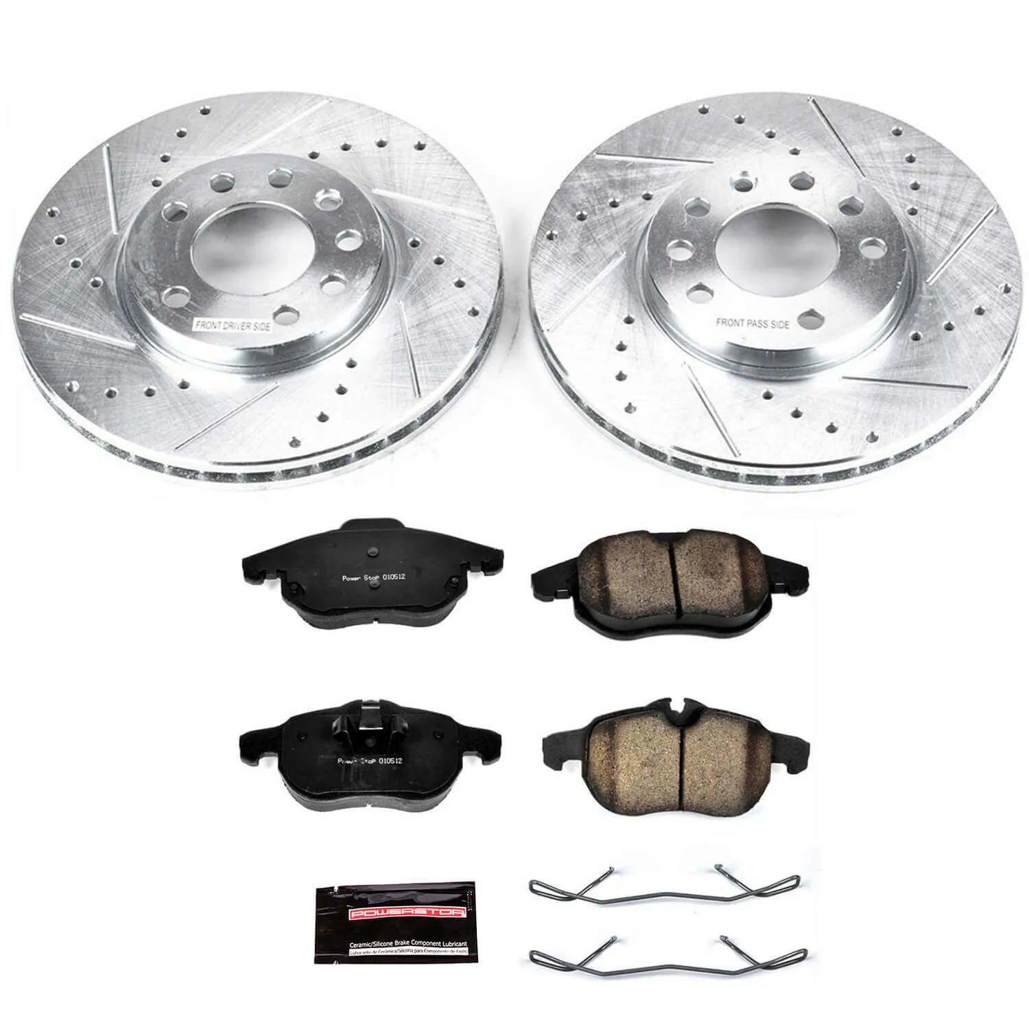 Power Stop K978 - Z23 Evolution Sport Performance 1-Click Brake Kit With Hardware (Front)