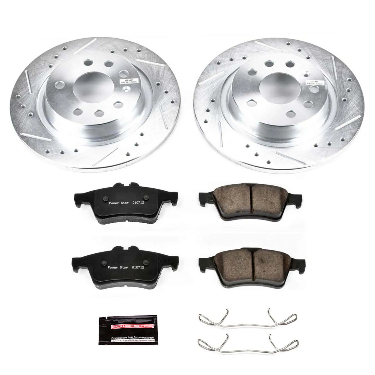 Power Stop K981 - Z23 Evolution Sport Performance 1-Click Brake Kit With Hardware (Rear)
