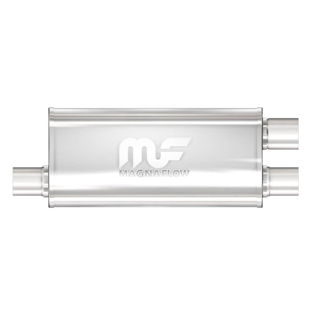 MagnaFlow 12266 Performance Stainless Steel Muffler (2.5" ID Offset/2.25" OD Dual)