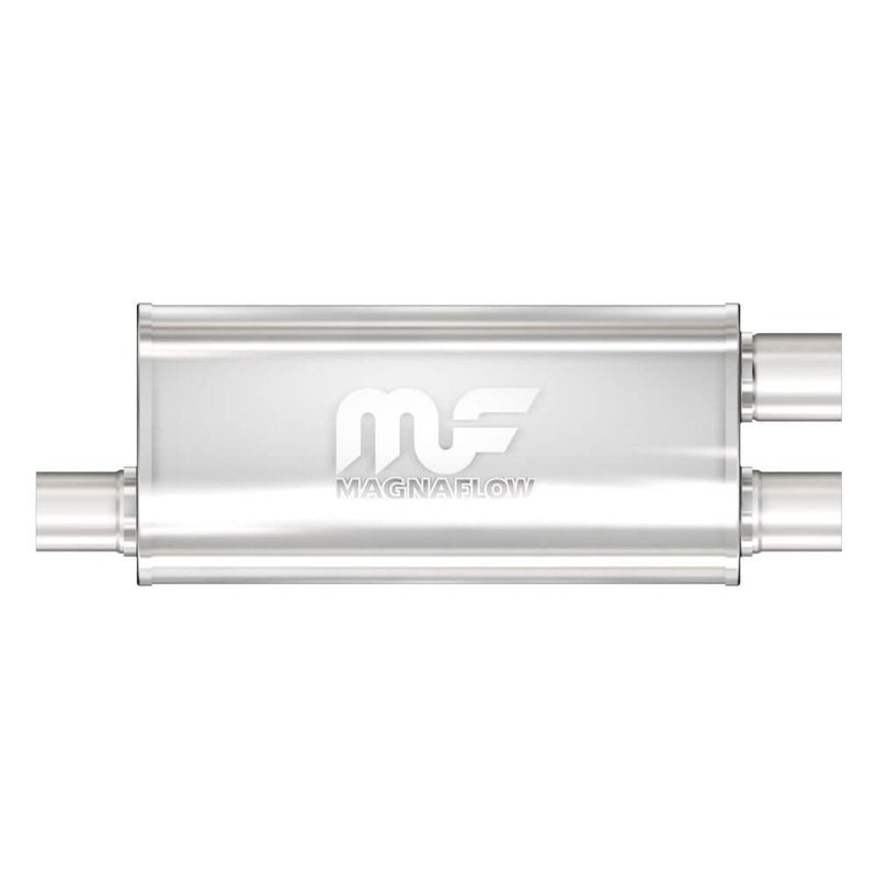MagnaFlow 12266 Performance Stainless Steel Muffler (2.5" ID Offset/2.25" OD Dual)