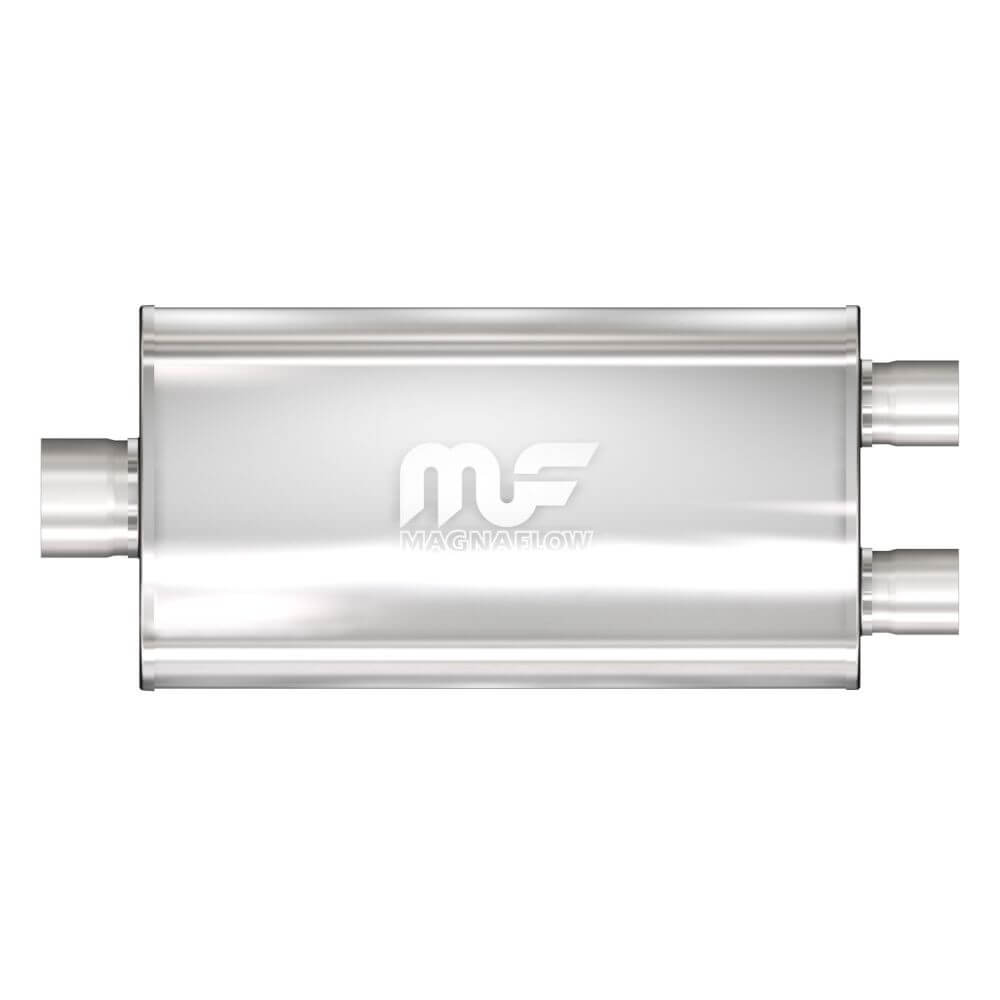 MagnaFlow 12587 Performance Stainless Steel Muffler (3.5" ID Center/2.5" OD Dual)