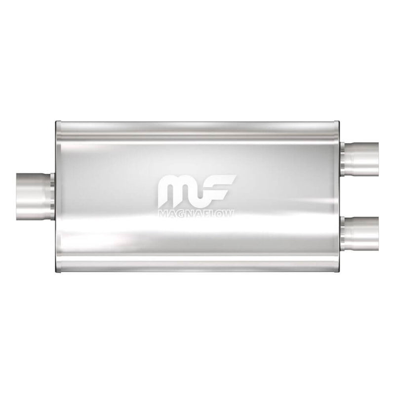 MagnaFlow 12587 Performance Stainless Steel Muffler (3.5" ID Center/2.5" OD Dual)