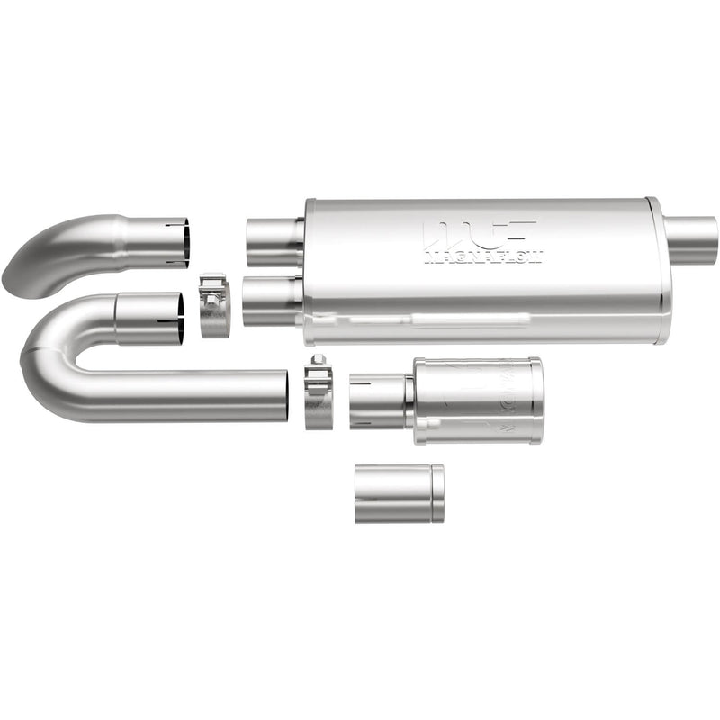 MagnaFlow 14006 xMOD Series Stainless Steel Muffler (2.5" ID Offset/2.5" OD Dual)