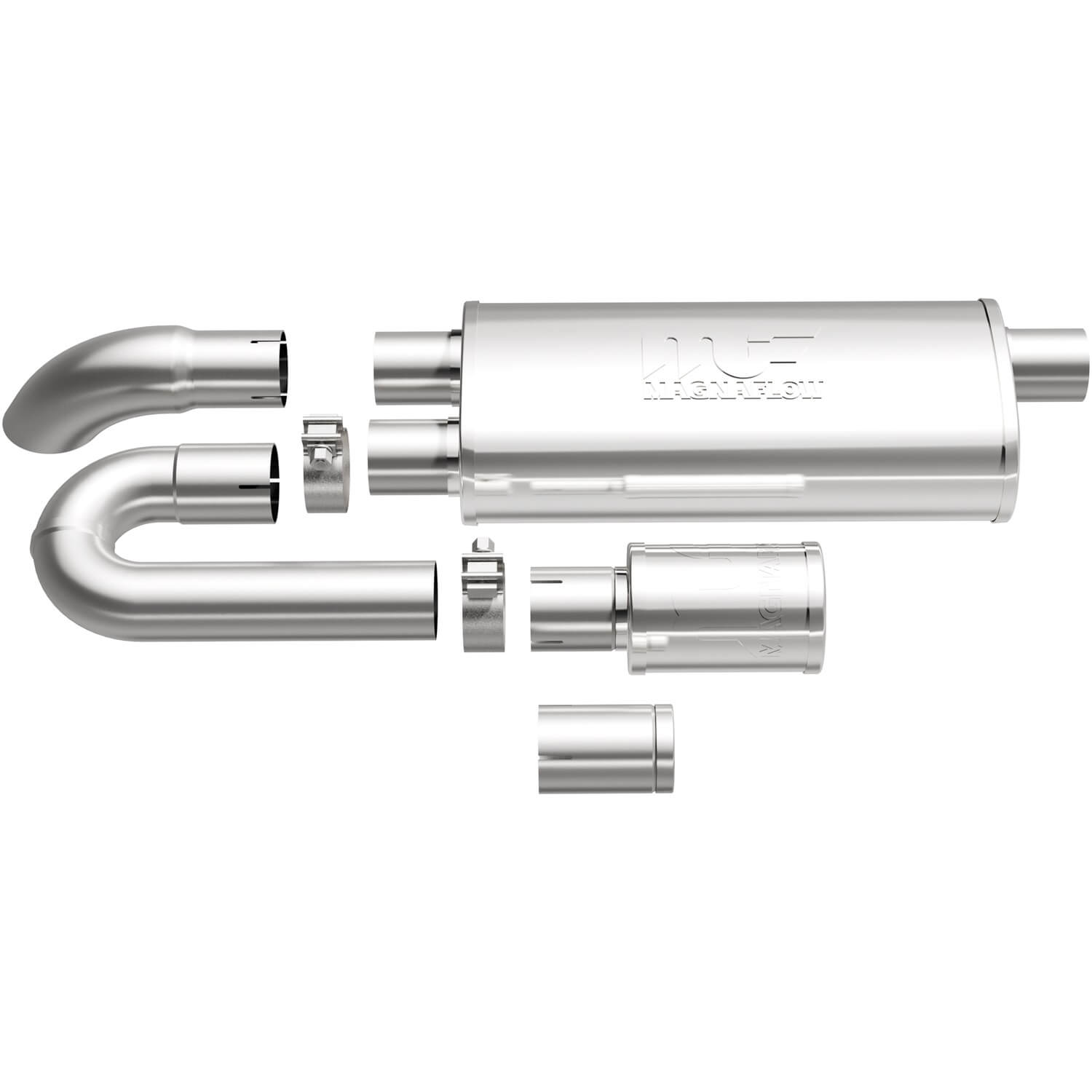 MagnaFlow 14009 xMOD Series Stainless Steel Muffler (3" ID Offset/3" OD Dual)