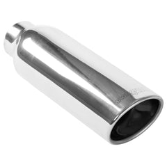 MagnaFlow 35174 Oval Angle Cut Double Wall Exhaust Tip (2.5" ID/3.5"x4.25" OD)