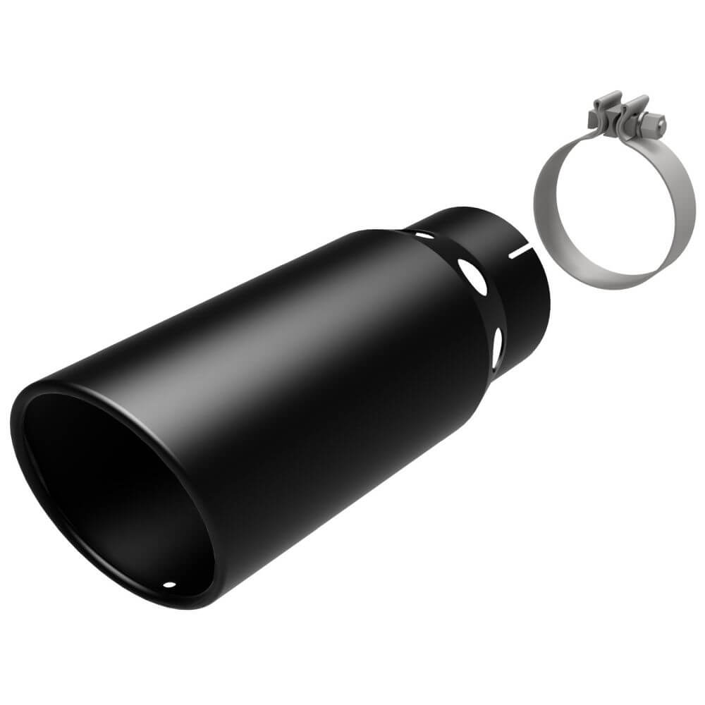 MagnaFlow 35220 Black Series Round 15 Deg. Rolled Edge Stainless Steel Exhaust Tip (4" ID/5" OD)