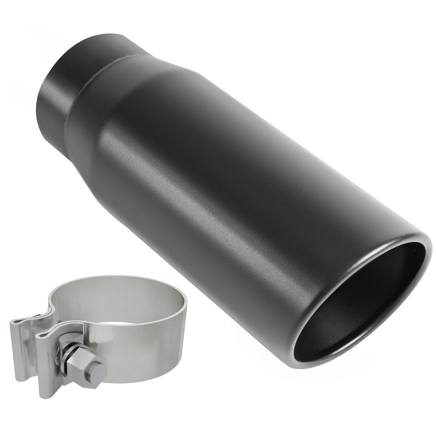 MagnaFlow 35236 Black Series Round 15 Deg. Rolled Edge Stainless Steel Exhaust Tip (3" ID/4" OD)