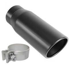 MagnaFlow 35236 Black Series Round 15 Deg. Rolled Edge Stainless Steel Exhaust Tip (3" ID/4" OD)