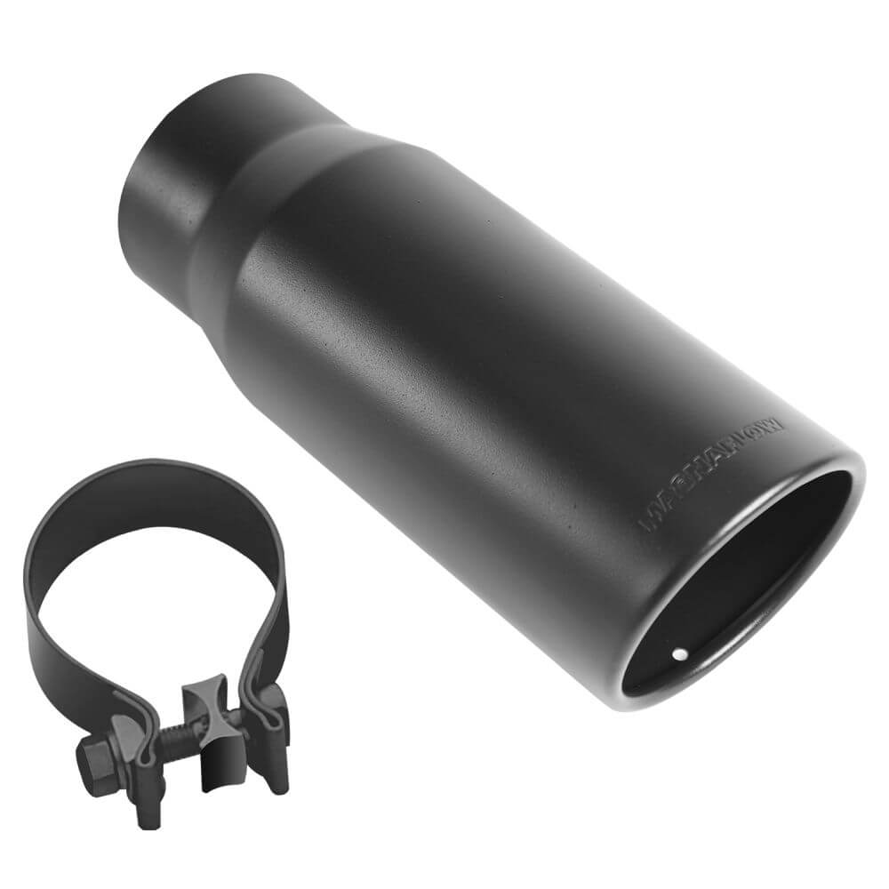 MagnaFlow 35238 Black Series Round 15 Deg. Rolled Edge Stainless Steel Exhaust Tip (4" ID/5" OD)