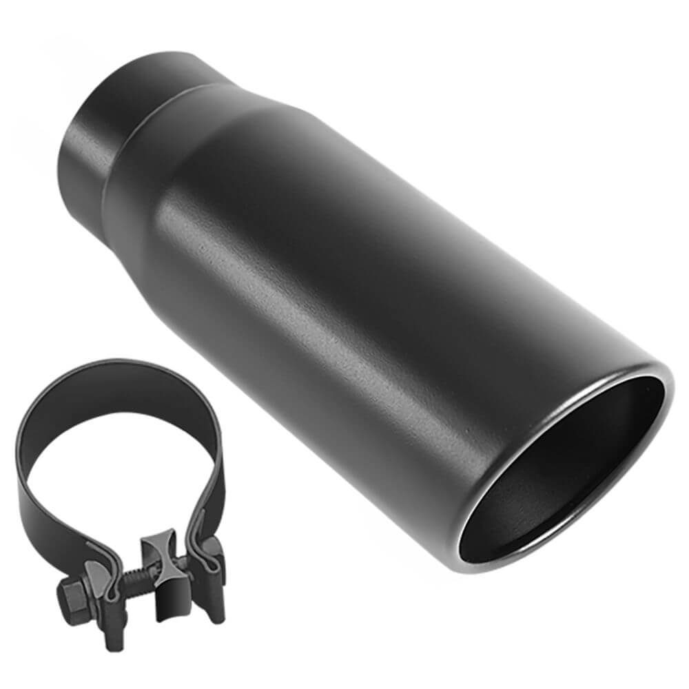 MagnaFlow 35240 Black Series Round 15 Deg. Rolled Edge Stainless Steel Exhaust Tip (4" ID/5" OD)