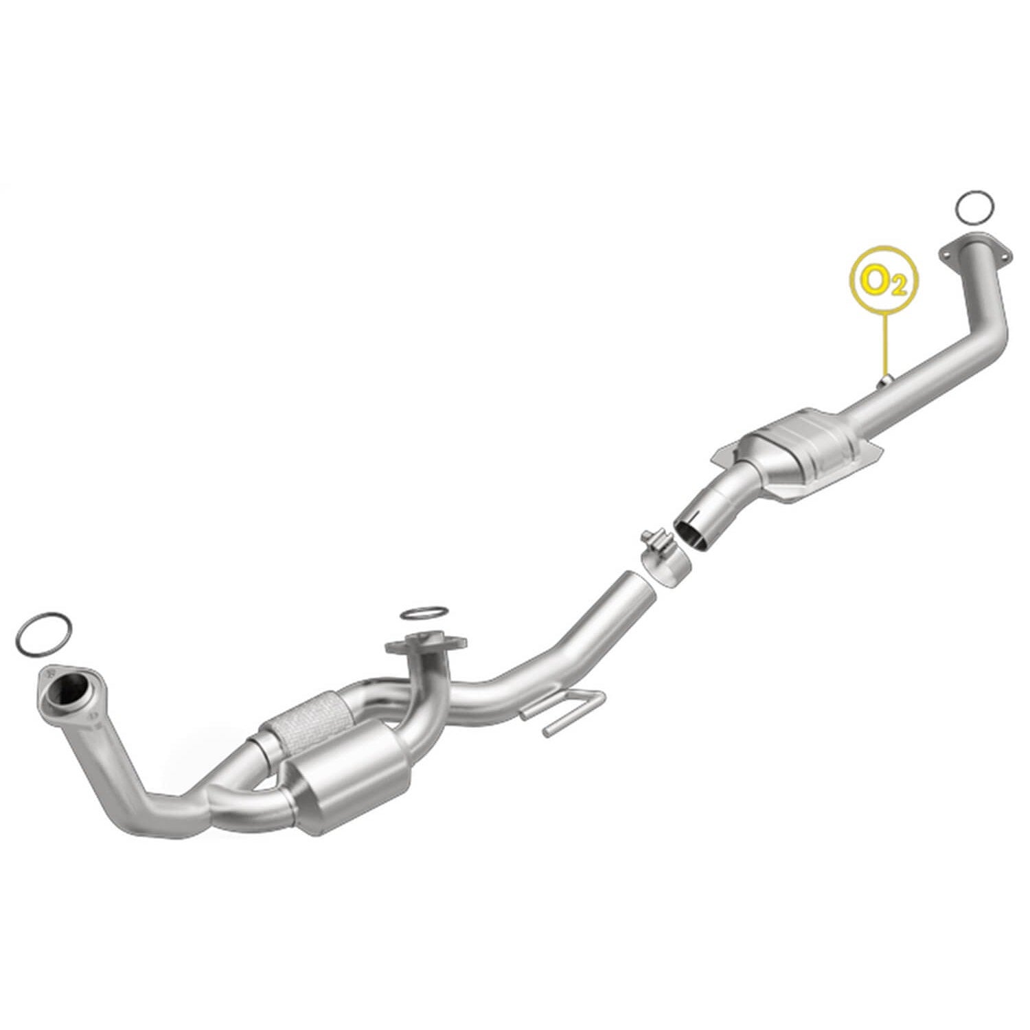 MagnaFlow 52457 OEM Grade Series Direct Fit Stainless Catalytic Converter (2" ID/2.5" OD)