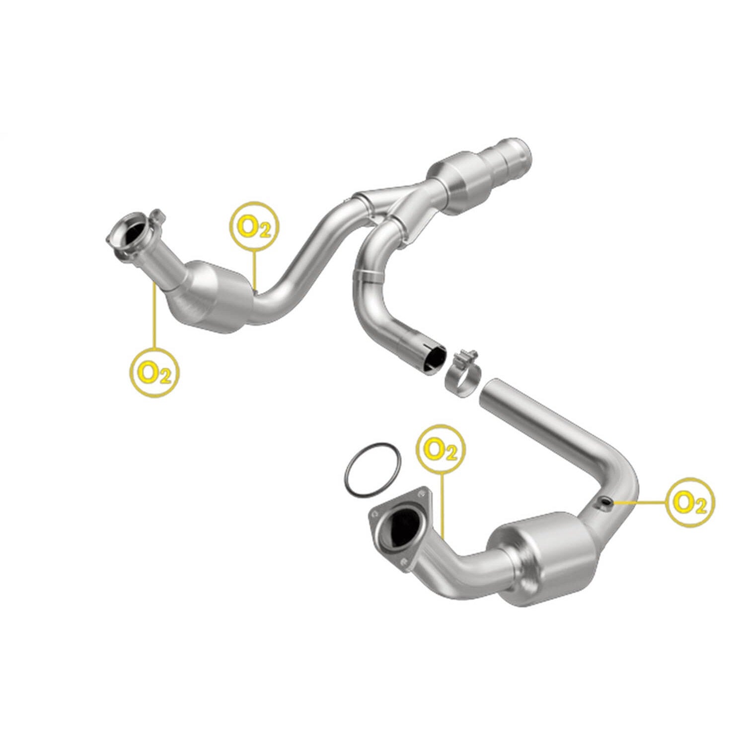 MagnaFlow 52616 OEM Grade Series Direct Fit Stainless Catalytic Converter (2.5" ID/2.5" OD)