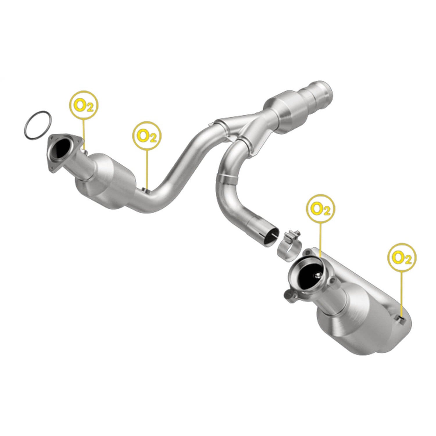 MagnaFlow 52617 OEM Grade Series Direct Fit Stainless Catalytic Converter (2.5" ID/2.5" OD)