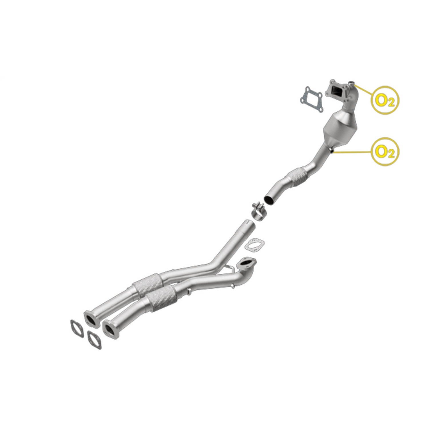MagnaFlow 52647 OEM Grade Series Direct Fit Stainless Catalytic Converter (2" ID/2" OD)