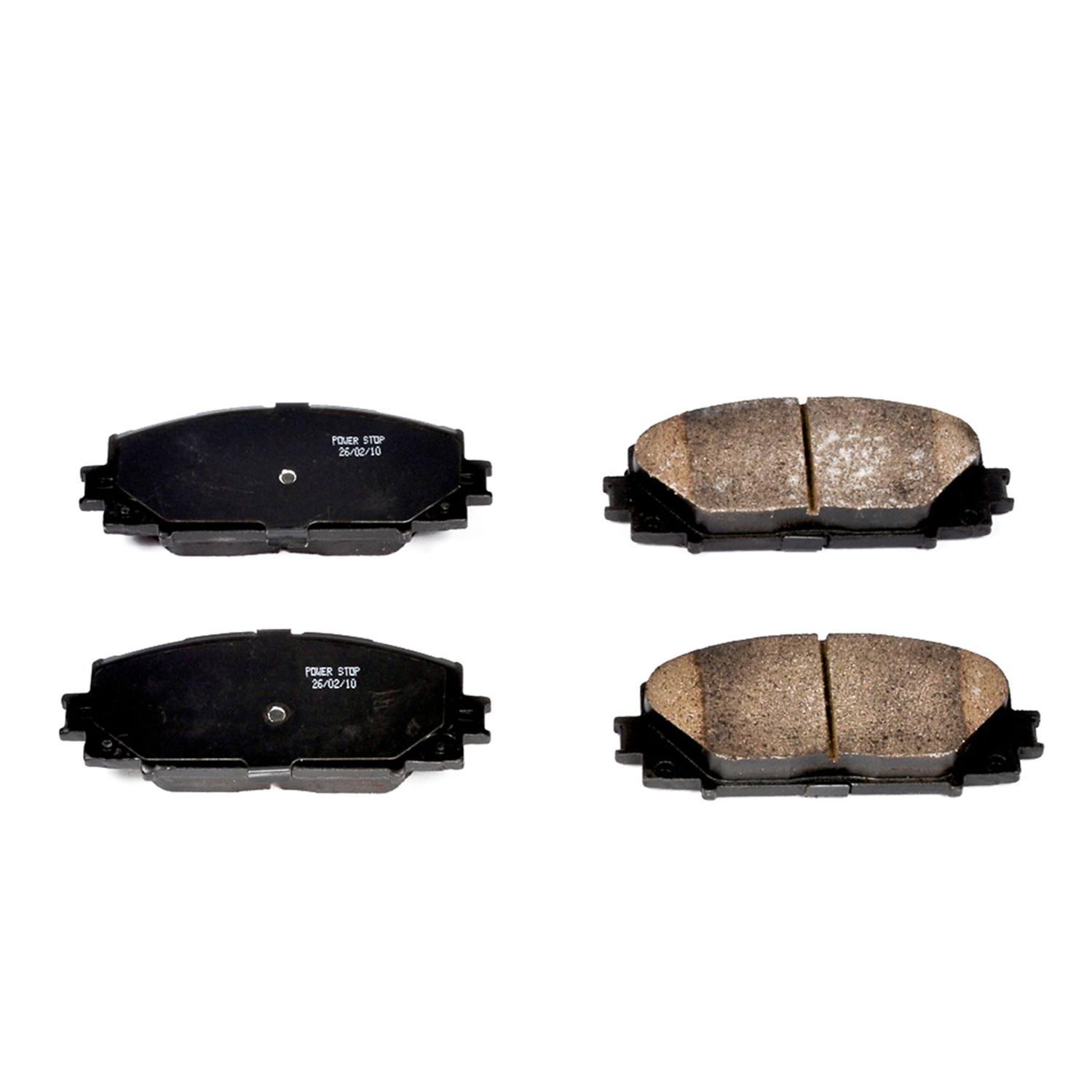 Power Stop 16-1184 Z16 Evolution Ceramic Clean Ride Scorched Brake Pads (Front) for 2013 Scion Iq EV product image