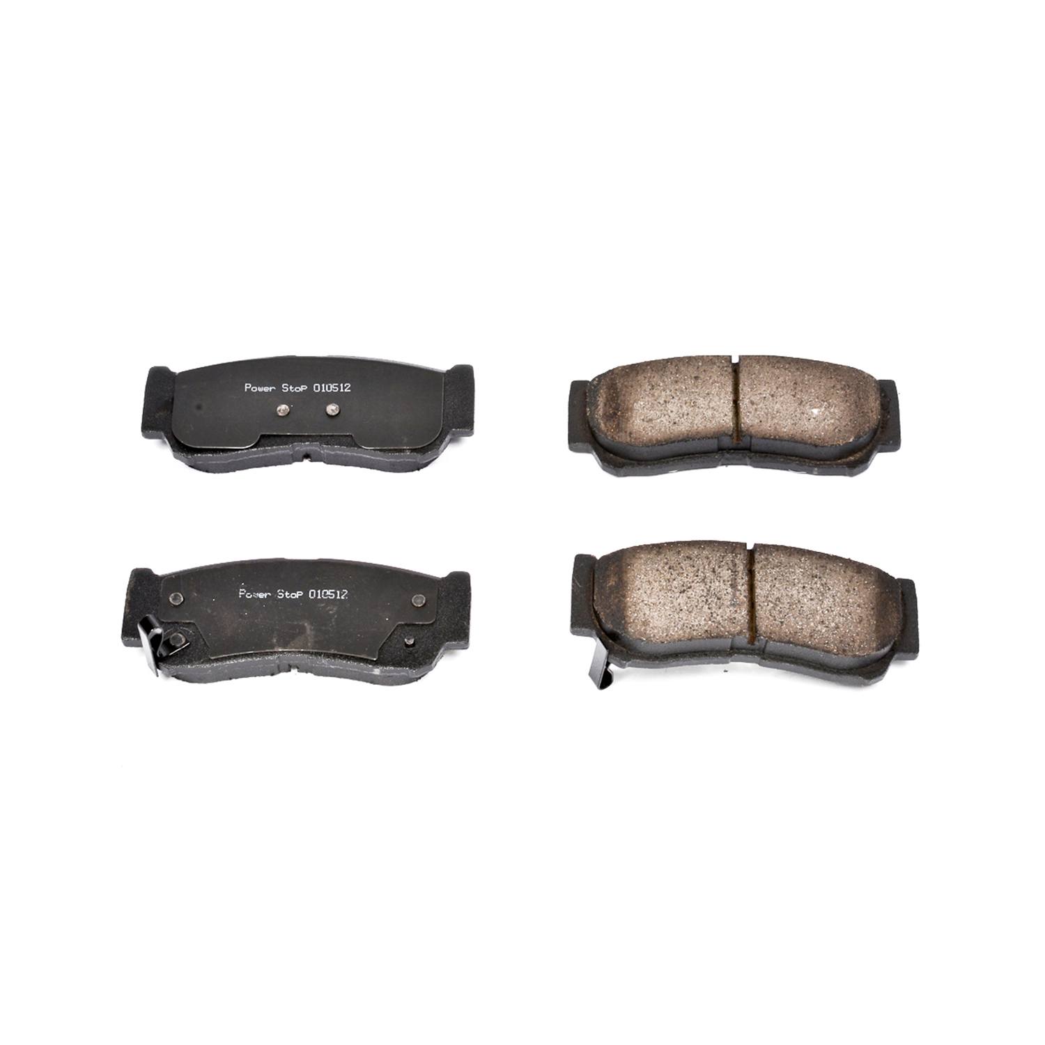 Power Stop 16-1297 Z16 Evolution Ceramic Clean Ride Scorched Brake Pads (Rear) for 2007-2009 Hyundai Santa Fe GLS, Limited, SE product image