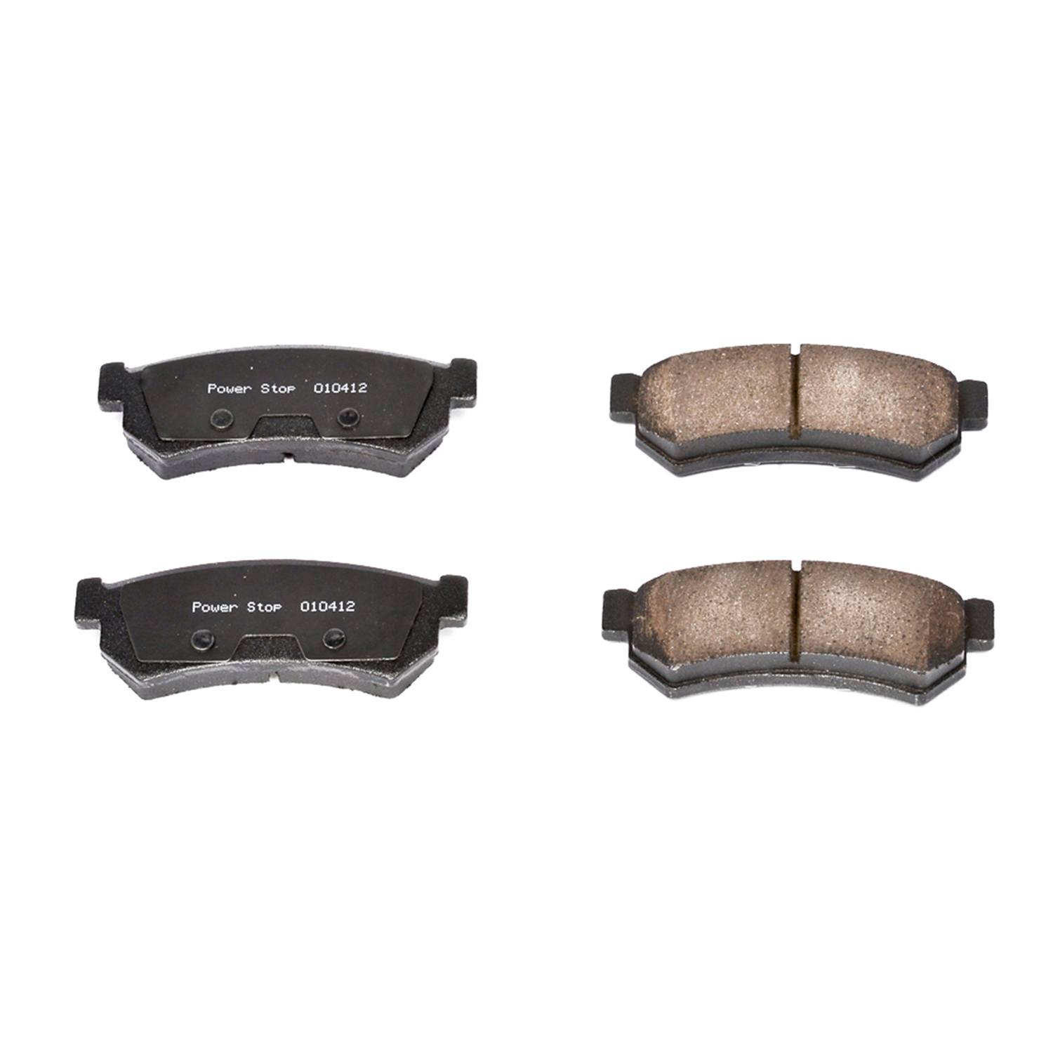 Power Stop 16-1315 Z16 Evolution Ceramic Clean Ride Scorched Brake Pads (Rear) for 2007-2008 Suzuki Forenza Base product image